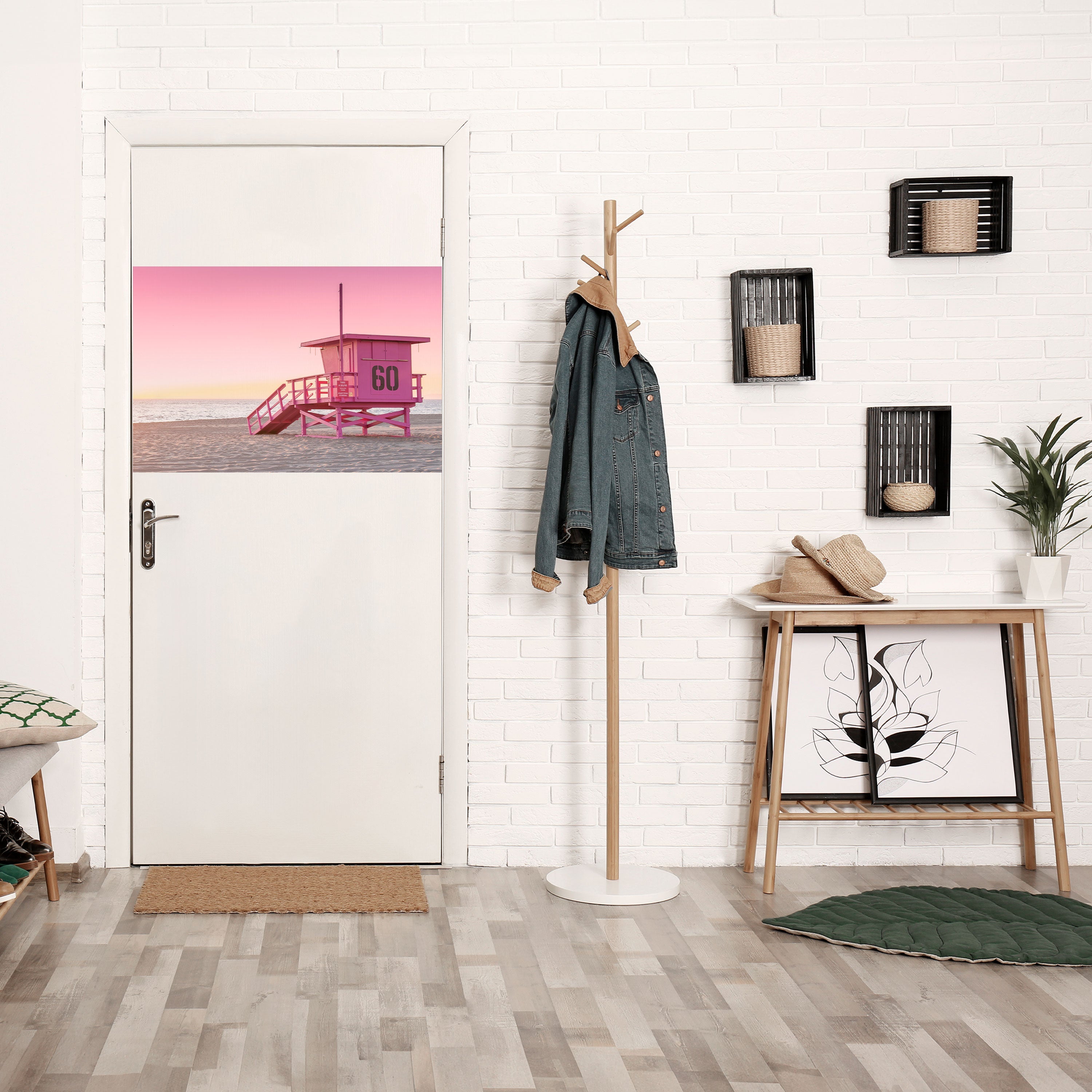 Affiche horizontale autocollante PINK PARADISE WATCH