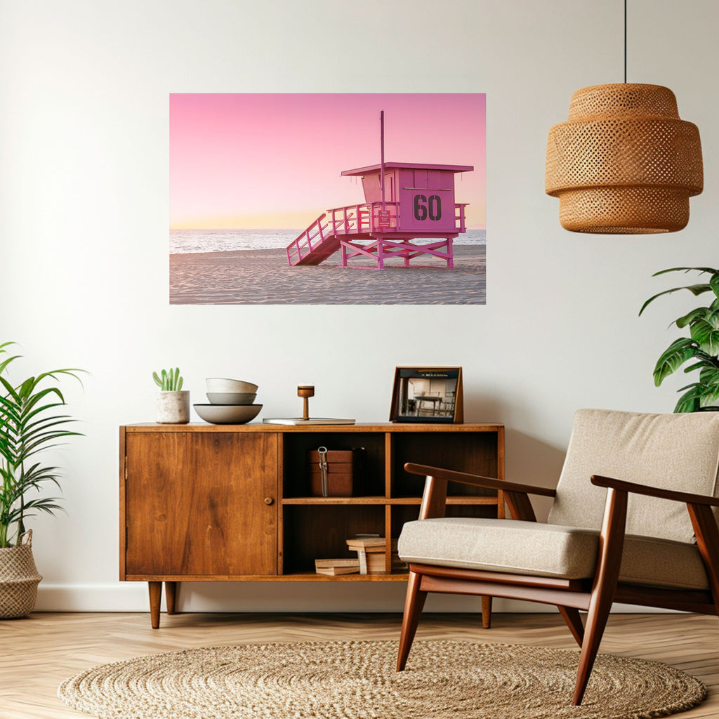 Affiche horizontale autocollante PINK PARADISE WATCH