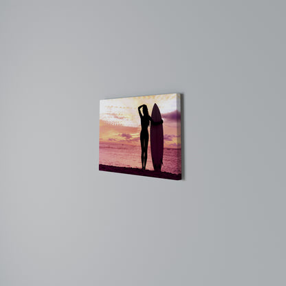 SUNSET SURF SPIRIT Horizontal Canvas Print