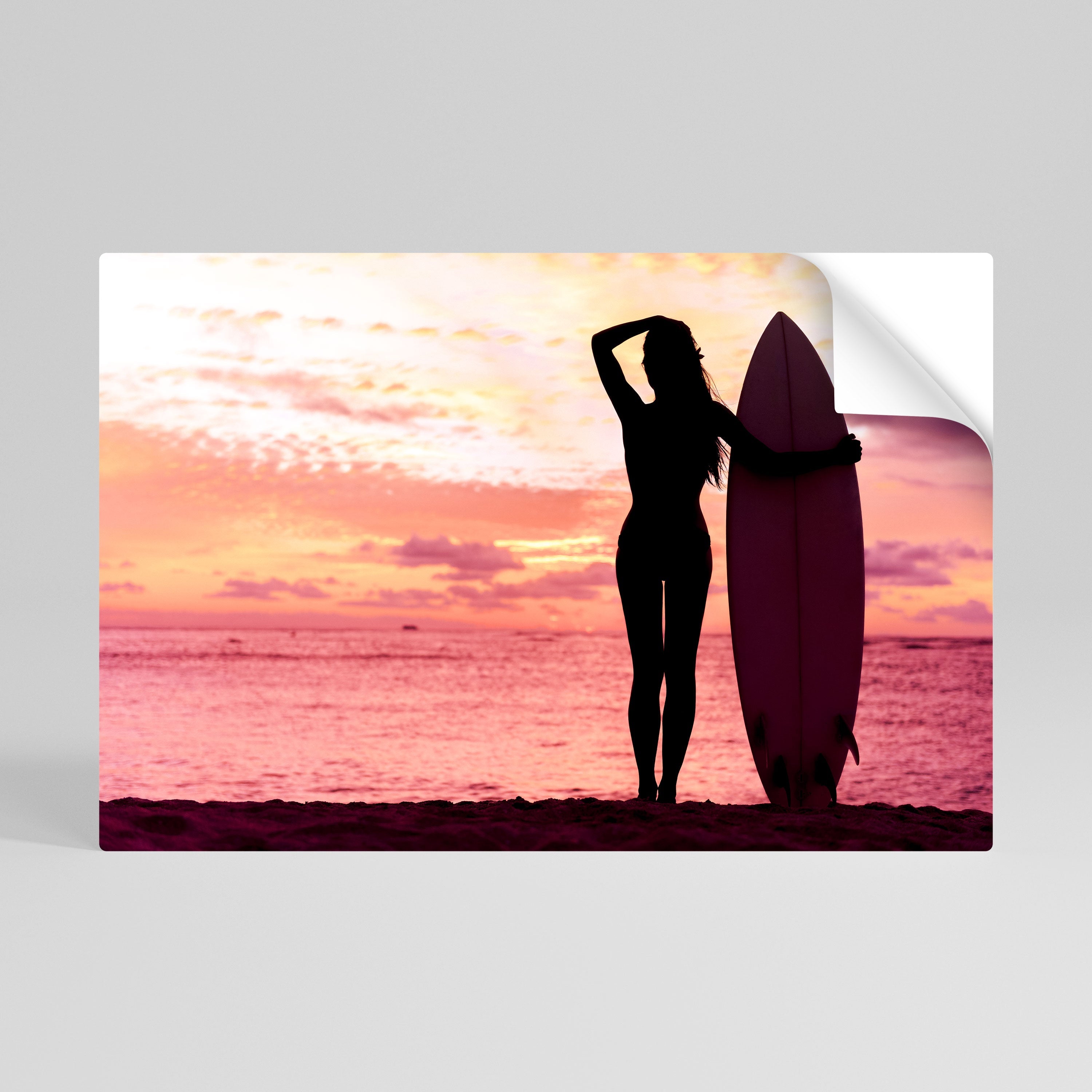 Affiche horizontale autocollante SUNSET SURF SPIRIT