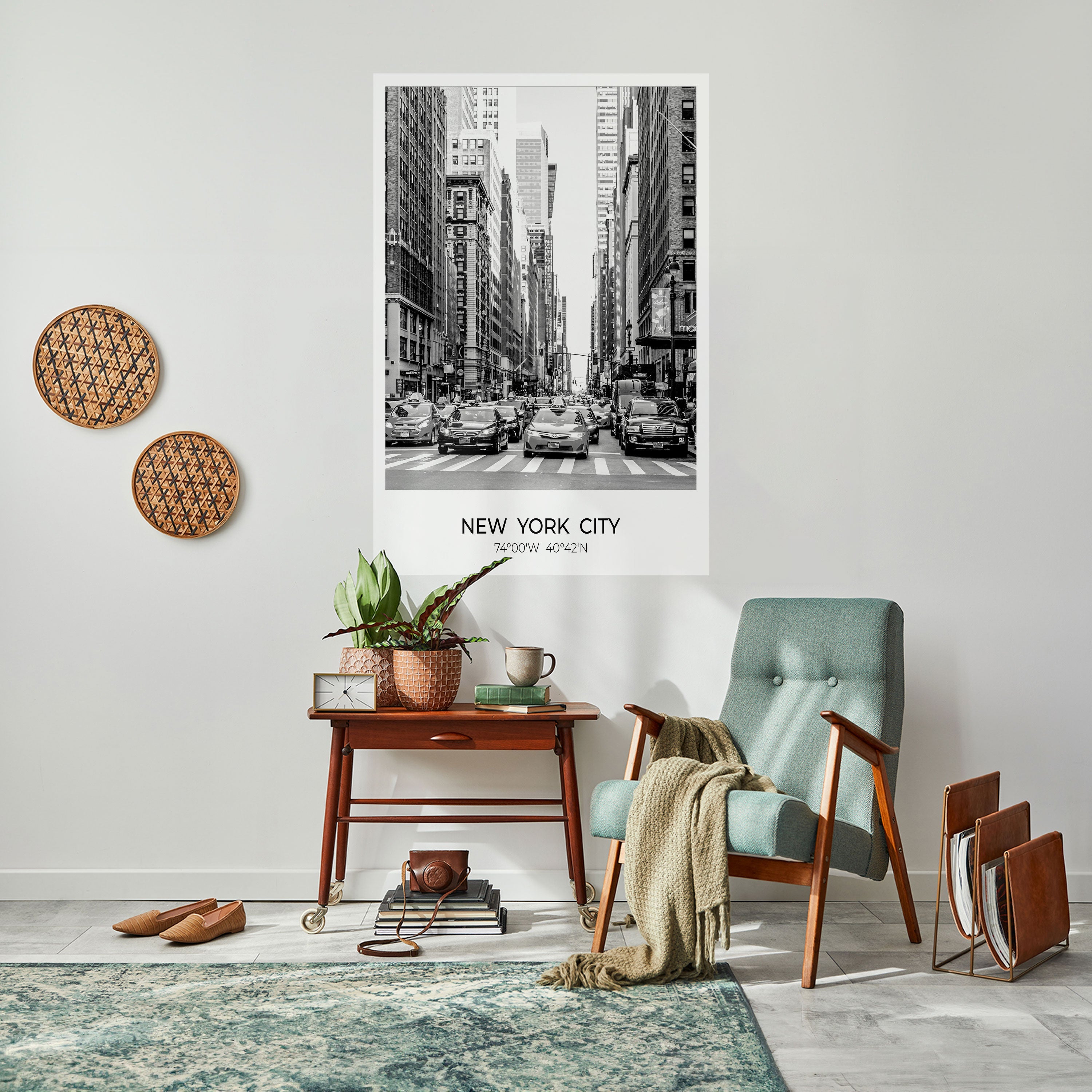 Affiche verticale autocollante « AMBIANCE NEW YORKIENNE INTEMPORELLE »