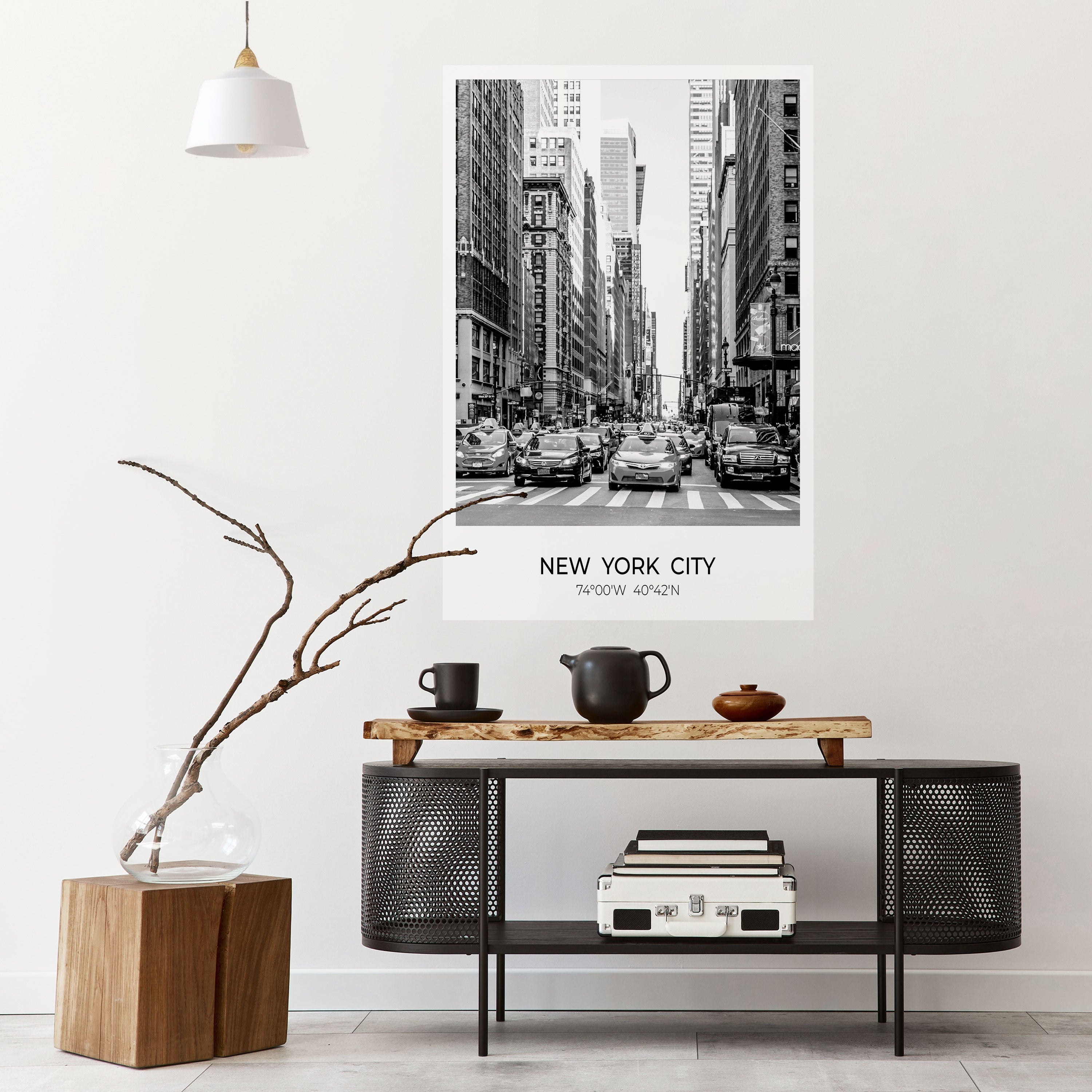 Affiche verticale autocollante « AMBIANCE NEW YORKIENNE INTEMPORELLE »