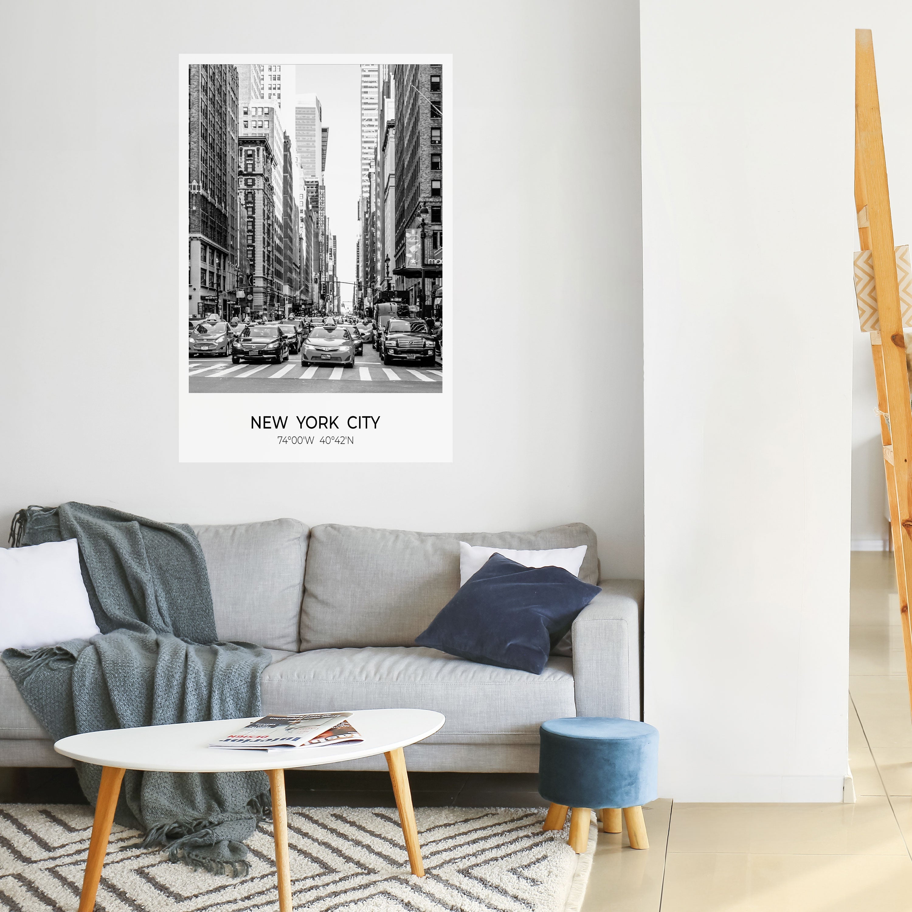 Affiche verticale autocollante « AMBIANCE NEW YORKIENNE INTEMPORELLE »