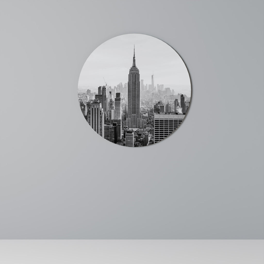 EMPIRE STATE BUILDING Art mural rond
