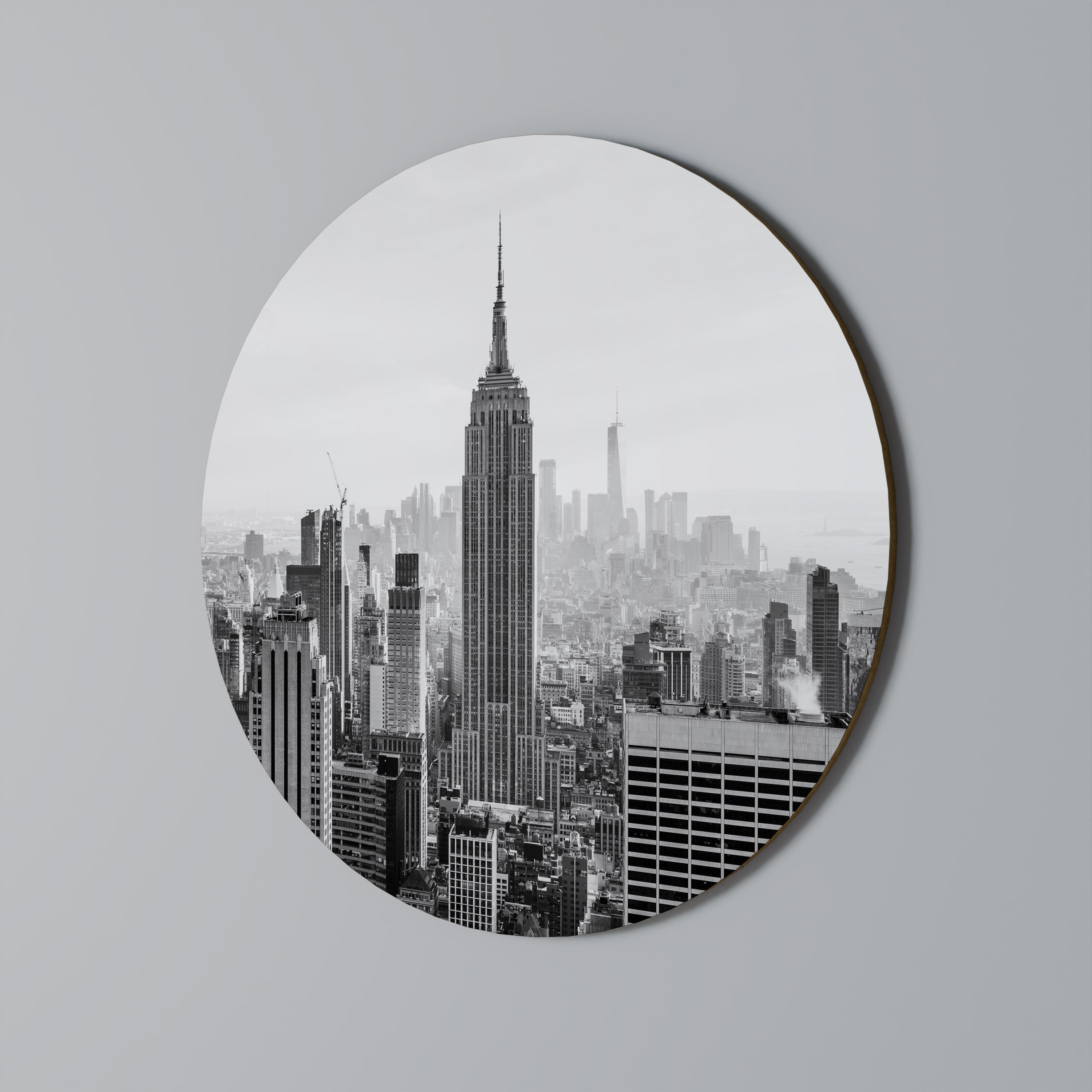 EMPIRE STATE BUILDING Art mural rond