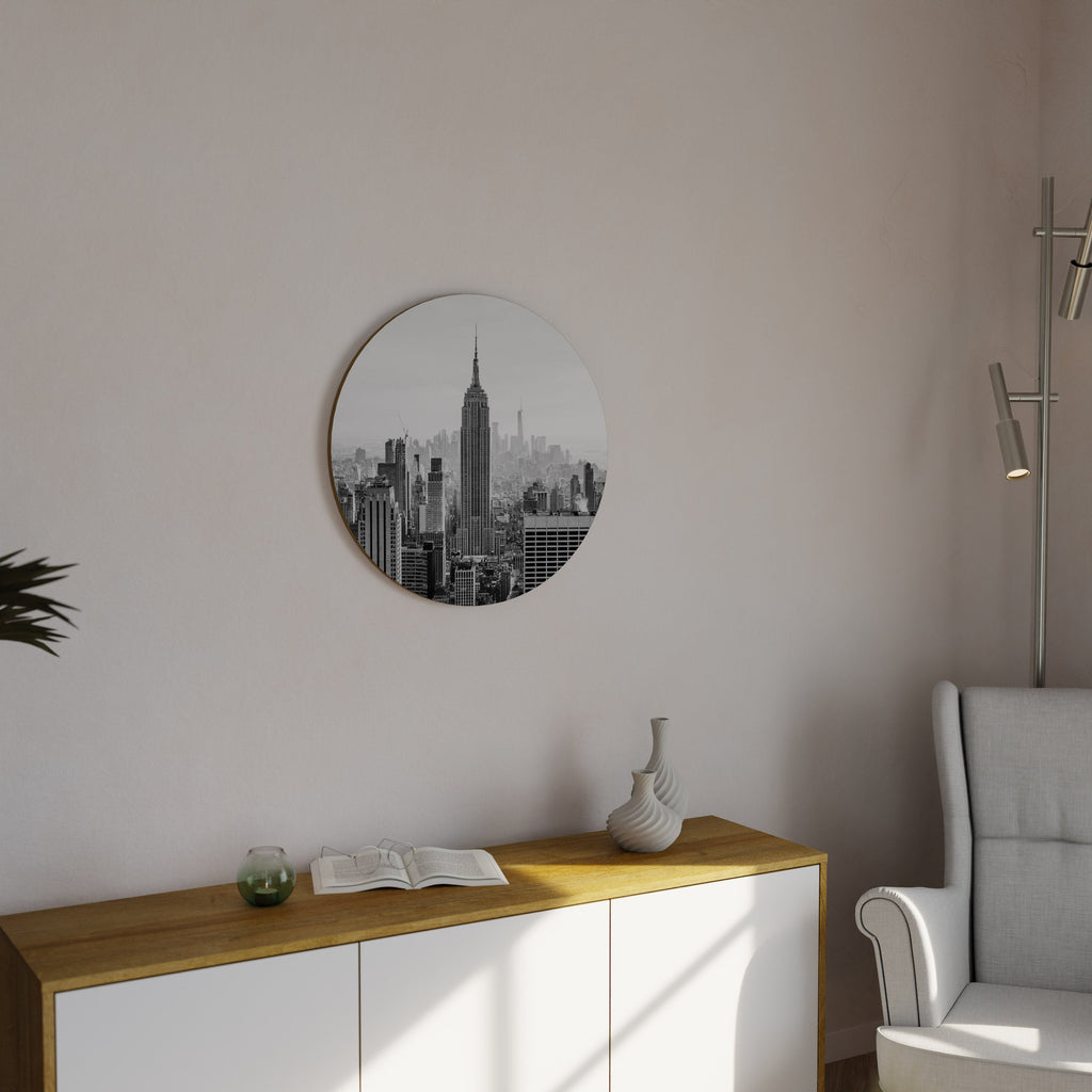 EMPIRE STATE BUILDING Art mural rond