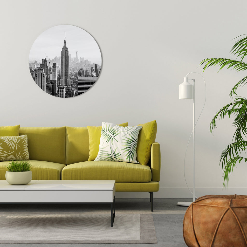 EMPIRE STATE BUILDING Art mural rond