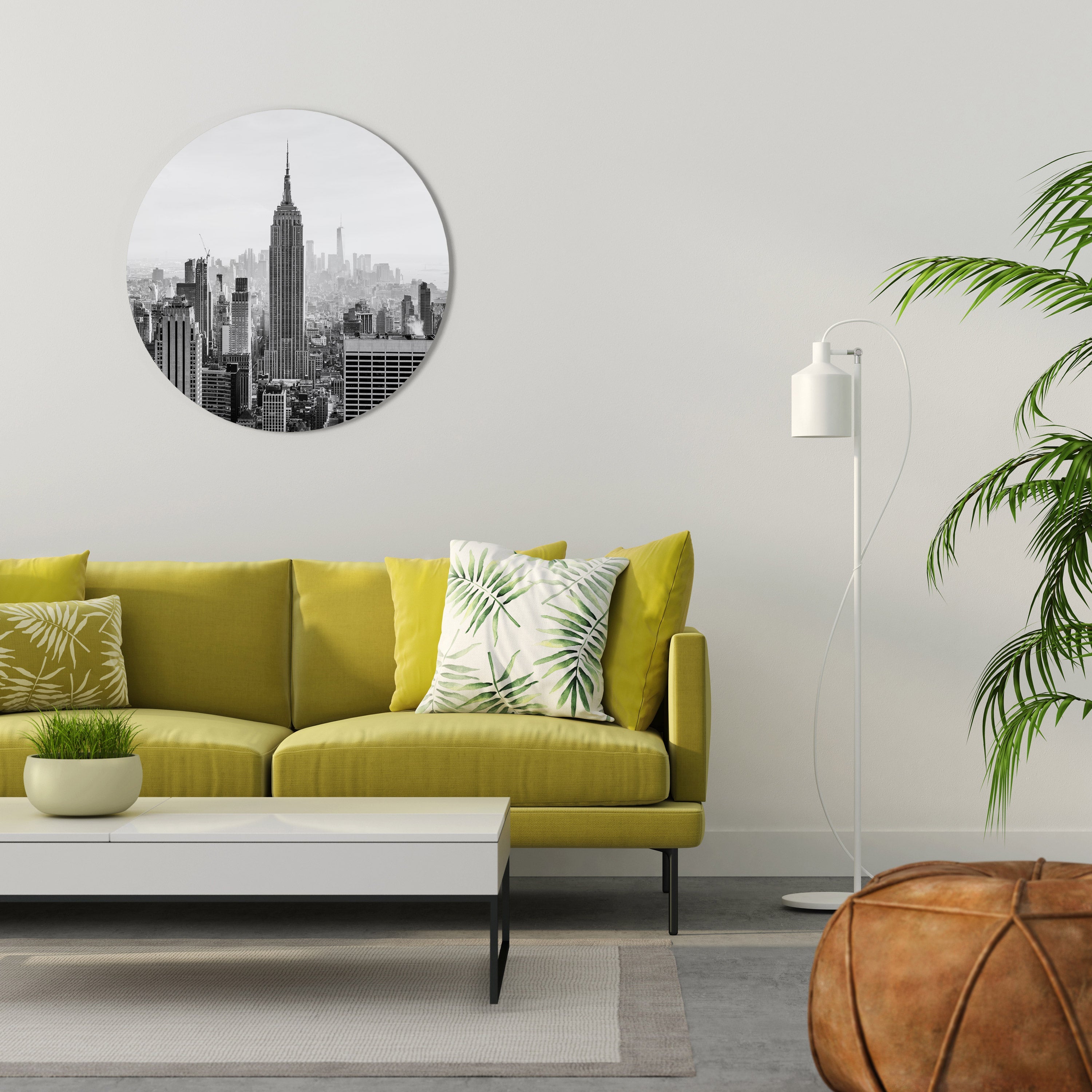 EMPIRE STATE BUILDING Art mural rond