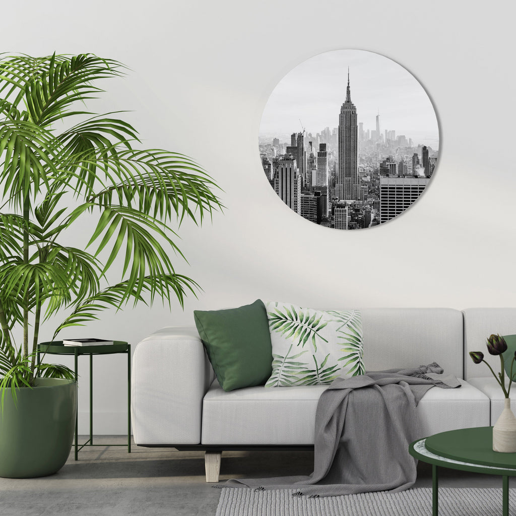 EMPIRE STATE BUILDING Art mural rond