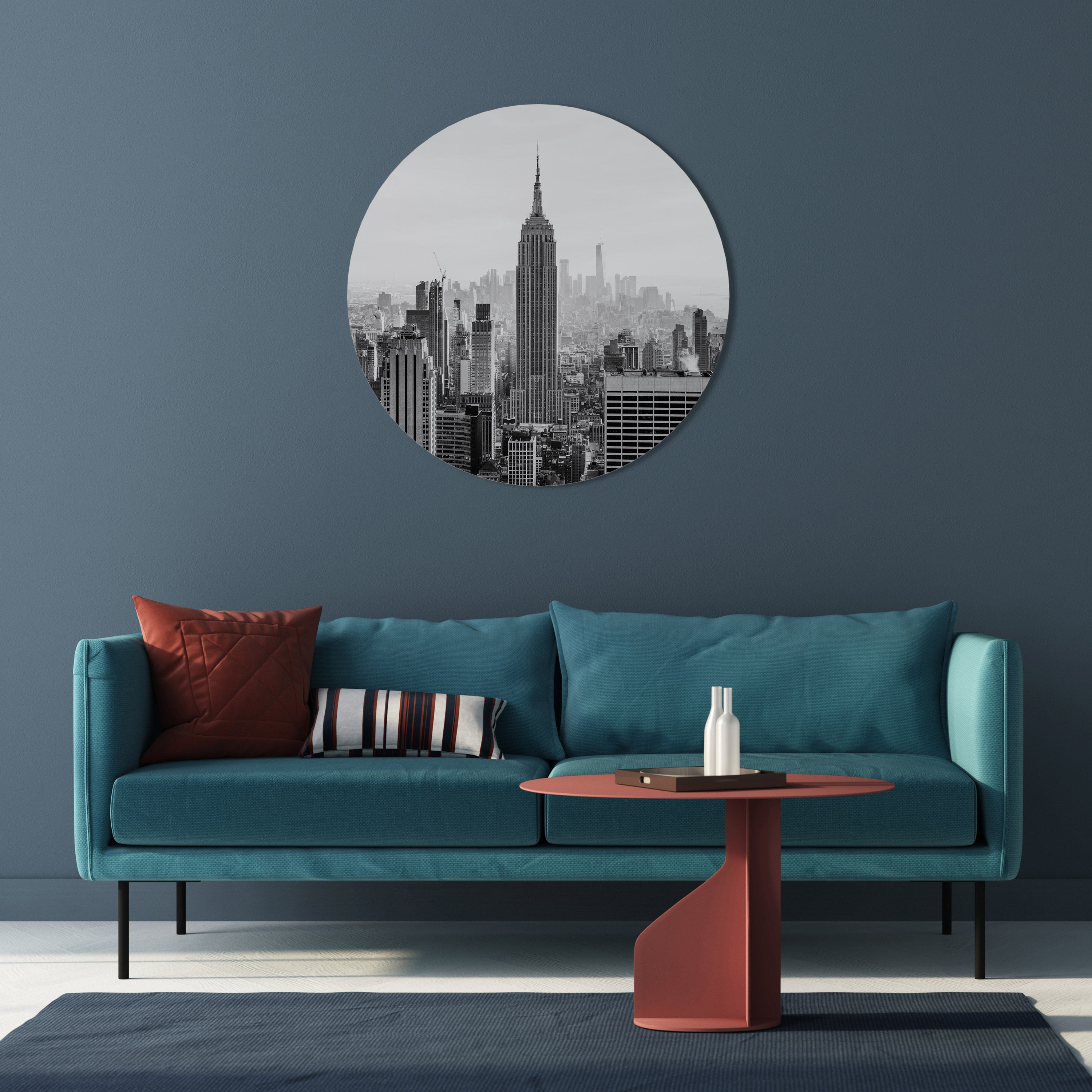 EMPIRE STATE BUILDING Art mural rond
