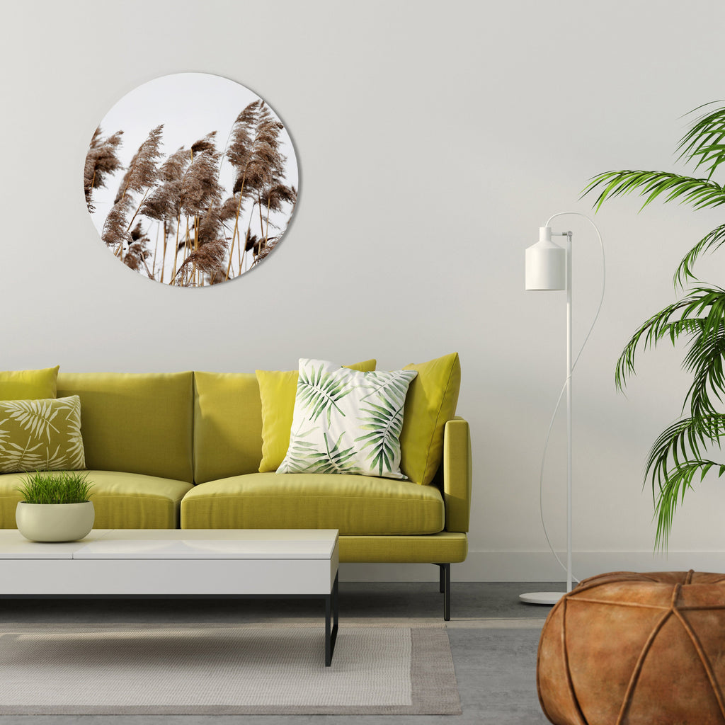 Danse des roseaux Décoration murale ronde