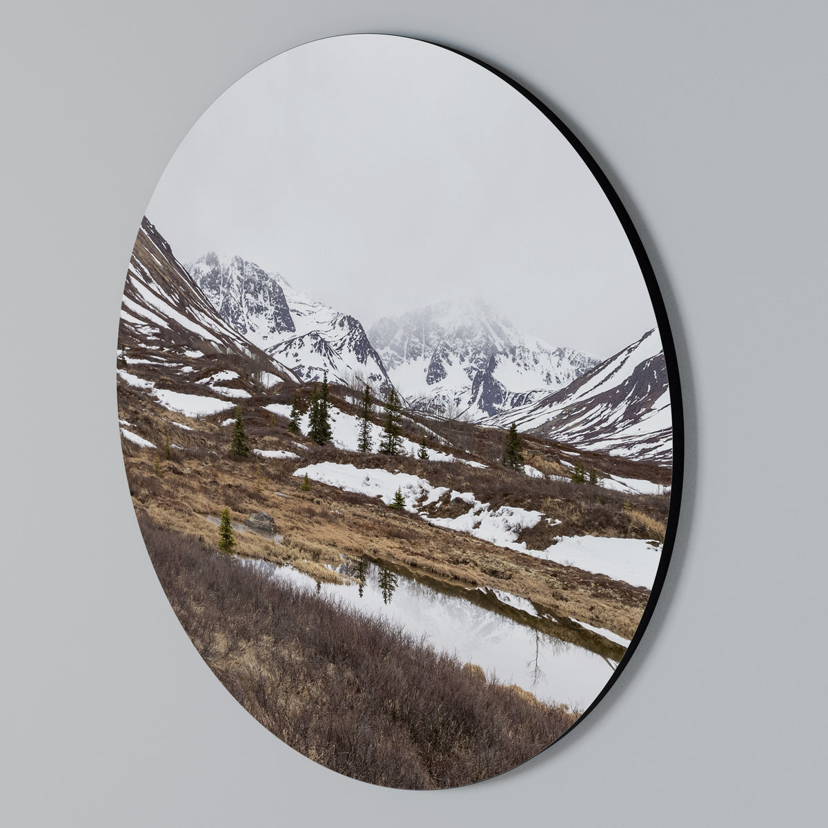 ECHOES OF WINTER Round Wall Art