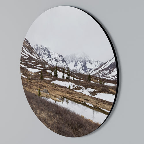 ECHOES OF WINTER Round Wall Art