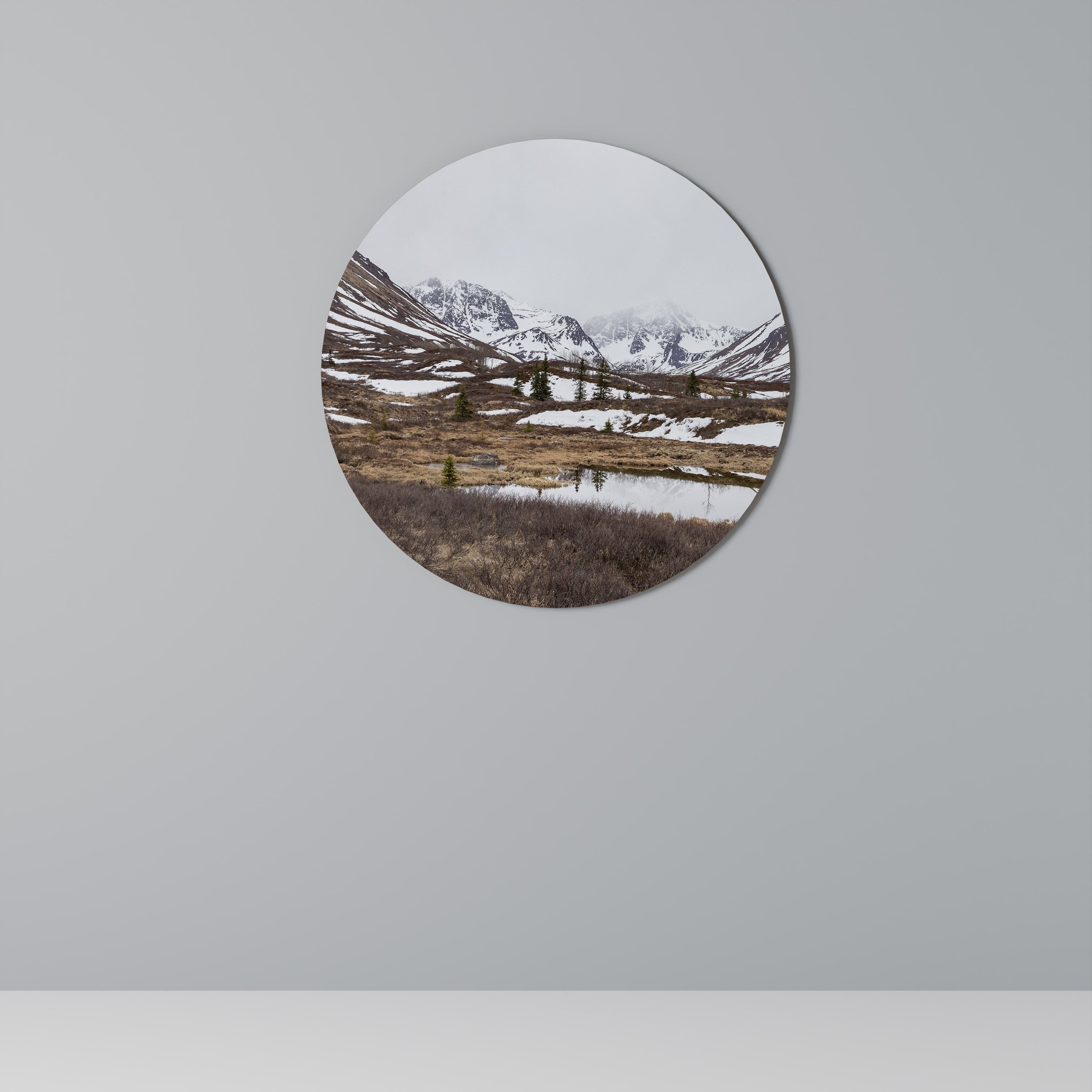 ÉCHOS DE L'HIVER Art mural rond