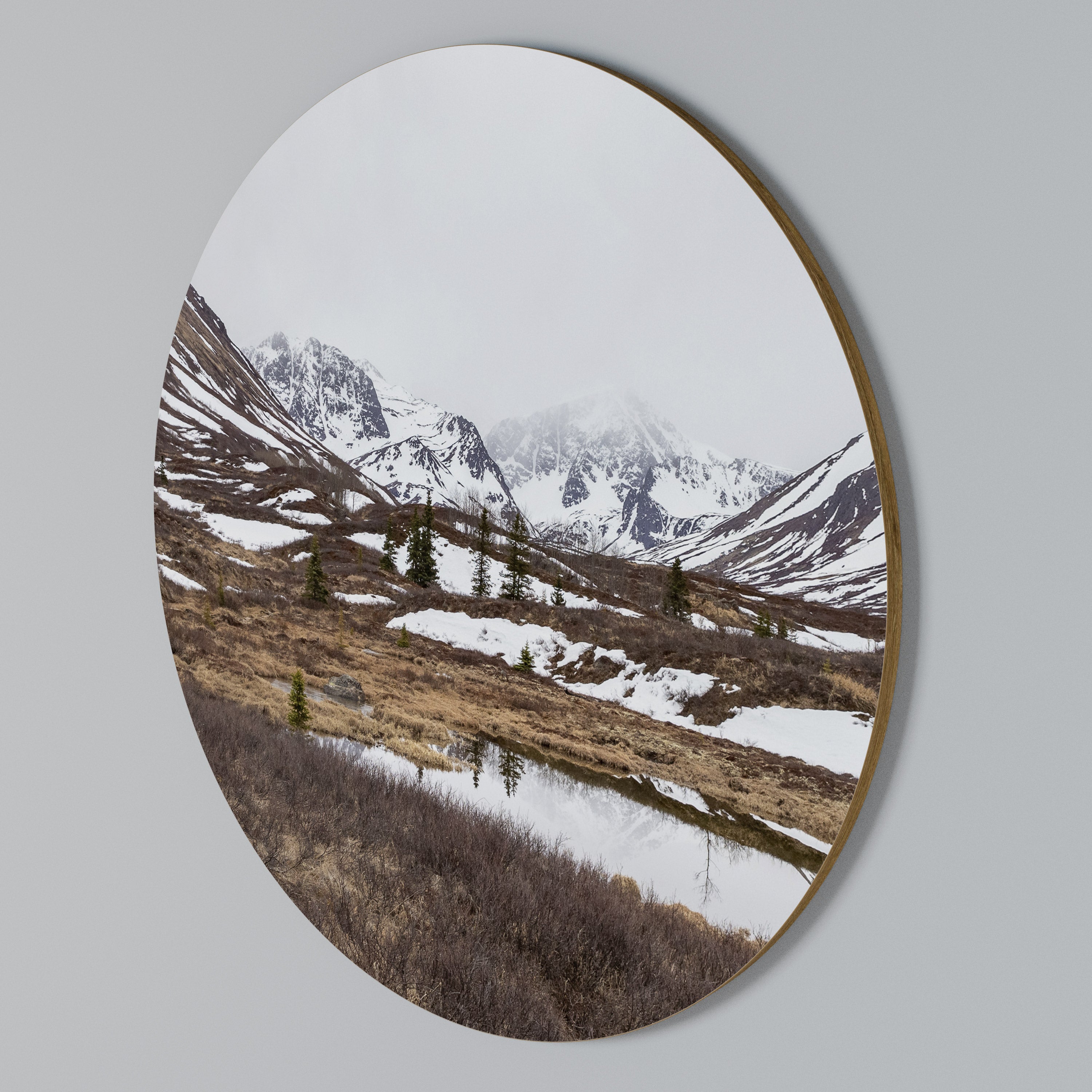 ECHOES OF WINTER Round Wall Art