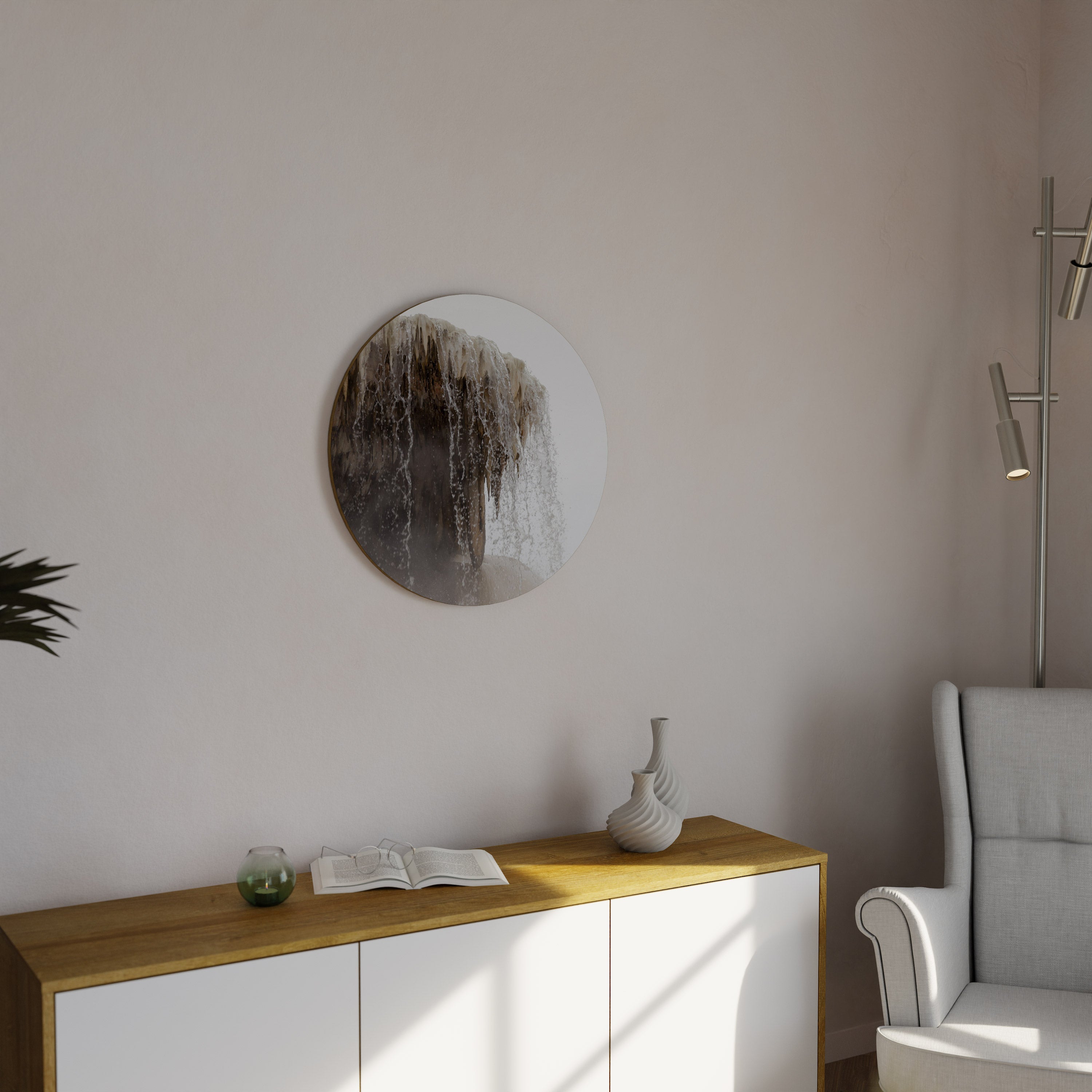 Art mural rond MAMMOTH HOT SPRINGS