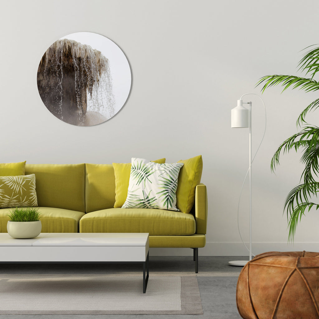 Art mural rond MAMMOTH HOT SPRINGS