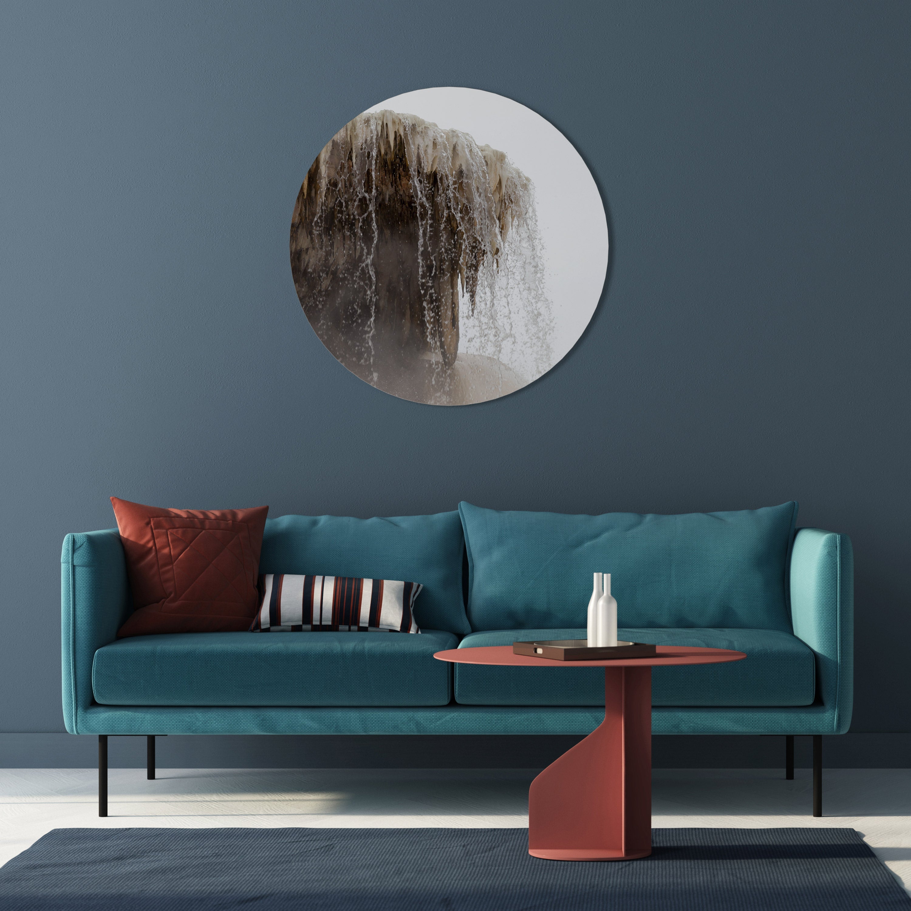 Art mural rond MAMMOTH HOT SPRINGS