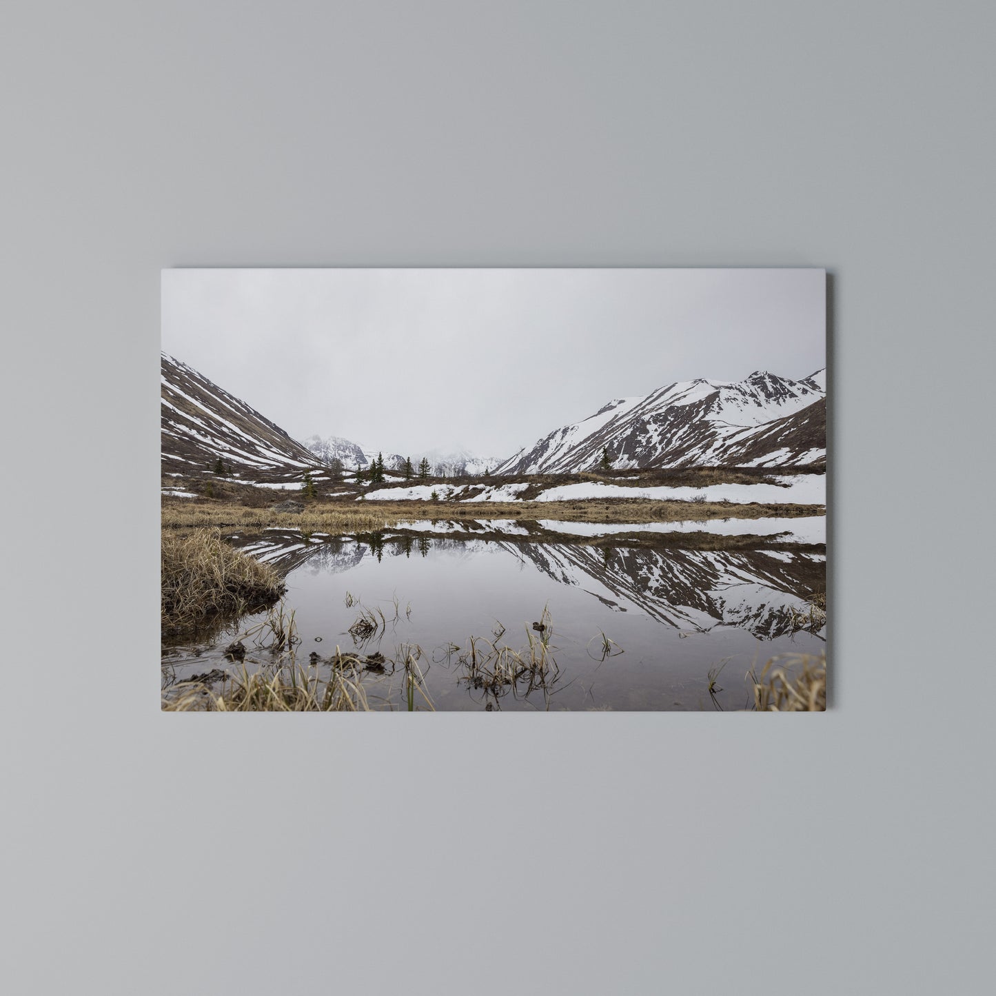 SNOW-KISSED REFLECTIONS Horizontal Canvas Print