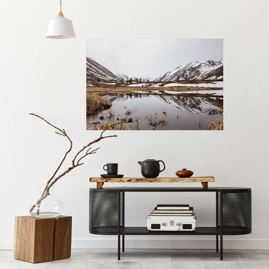 Affiche horizontale autocollante « REFLETS ENNEIGÉS »