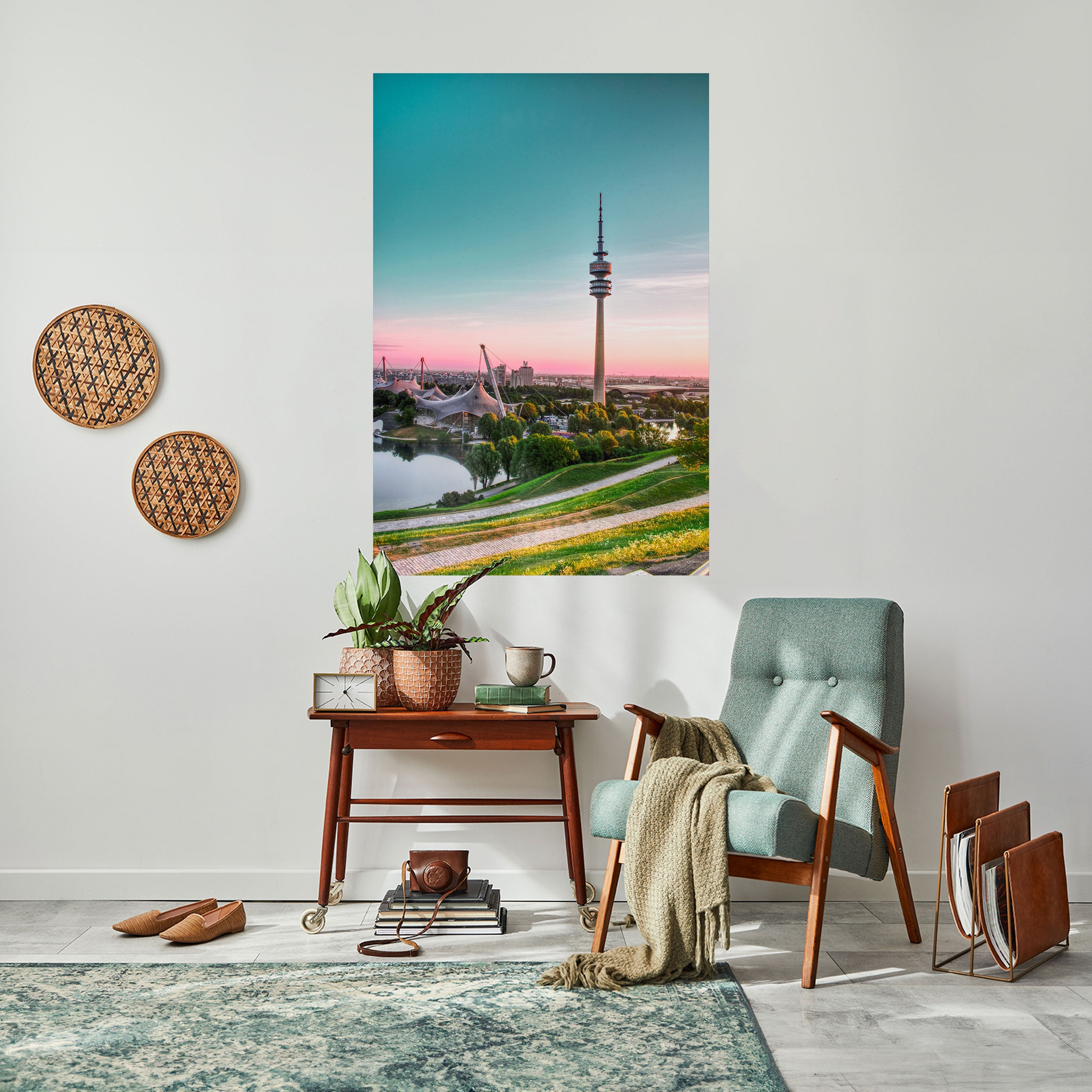 Affiche verticale autocollante « Paysage de rêve imposant »