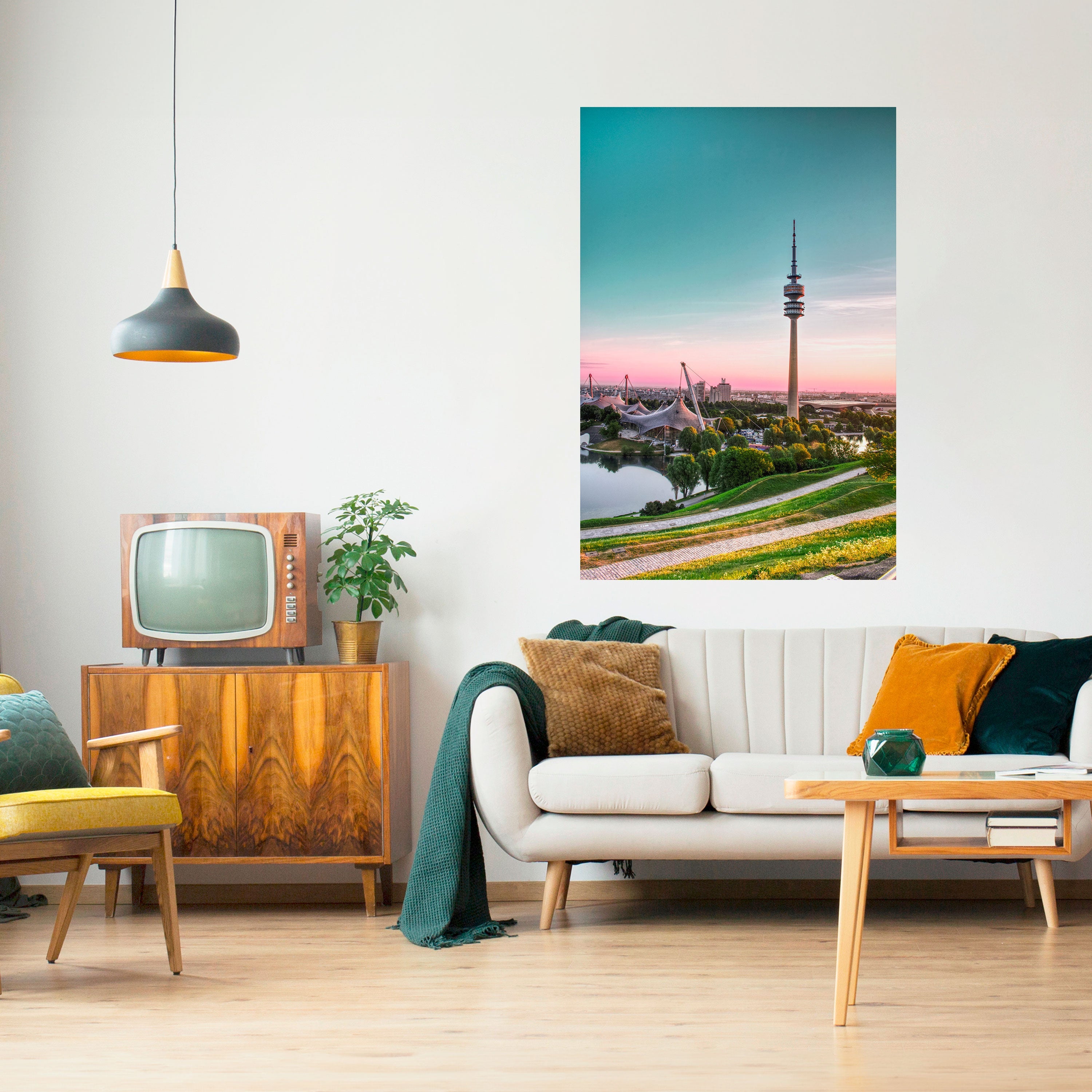 Affiche verticale autocollante « Paysage de rêve imposant »