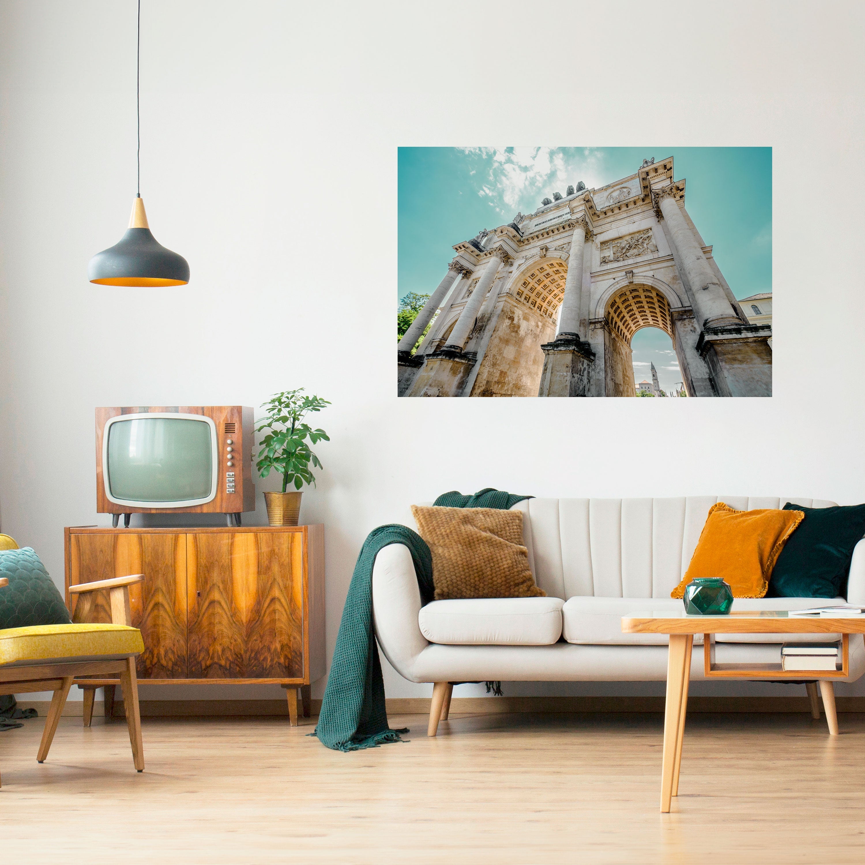 ÉLÉGANCE ARCHITECTURALE Affiche horizontale autocollante