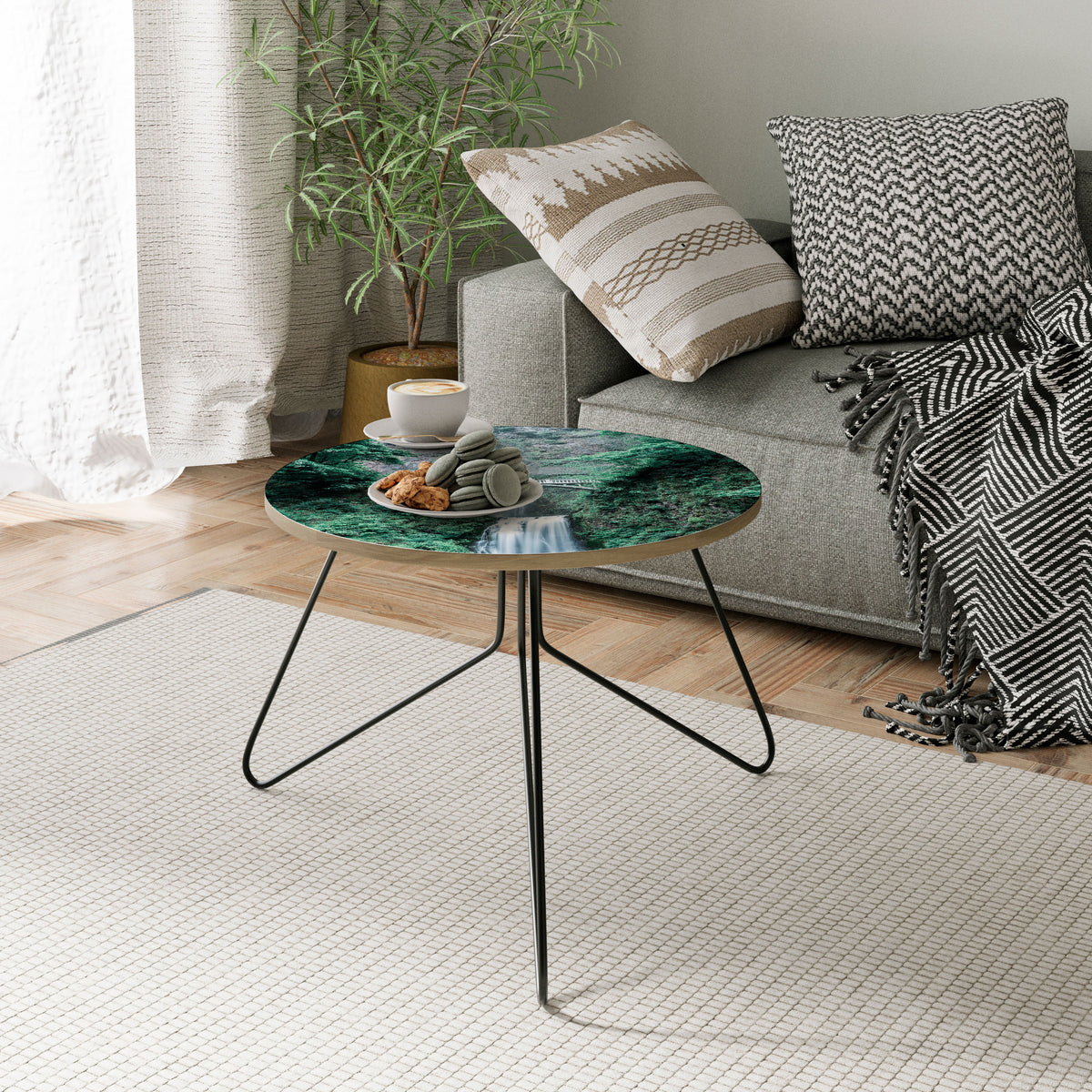 MYSTICAL WATERSCAPE BRIDGE Coffee Table