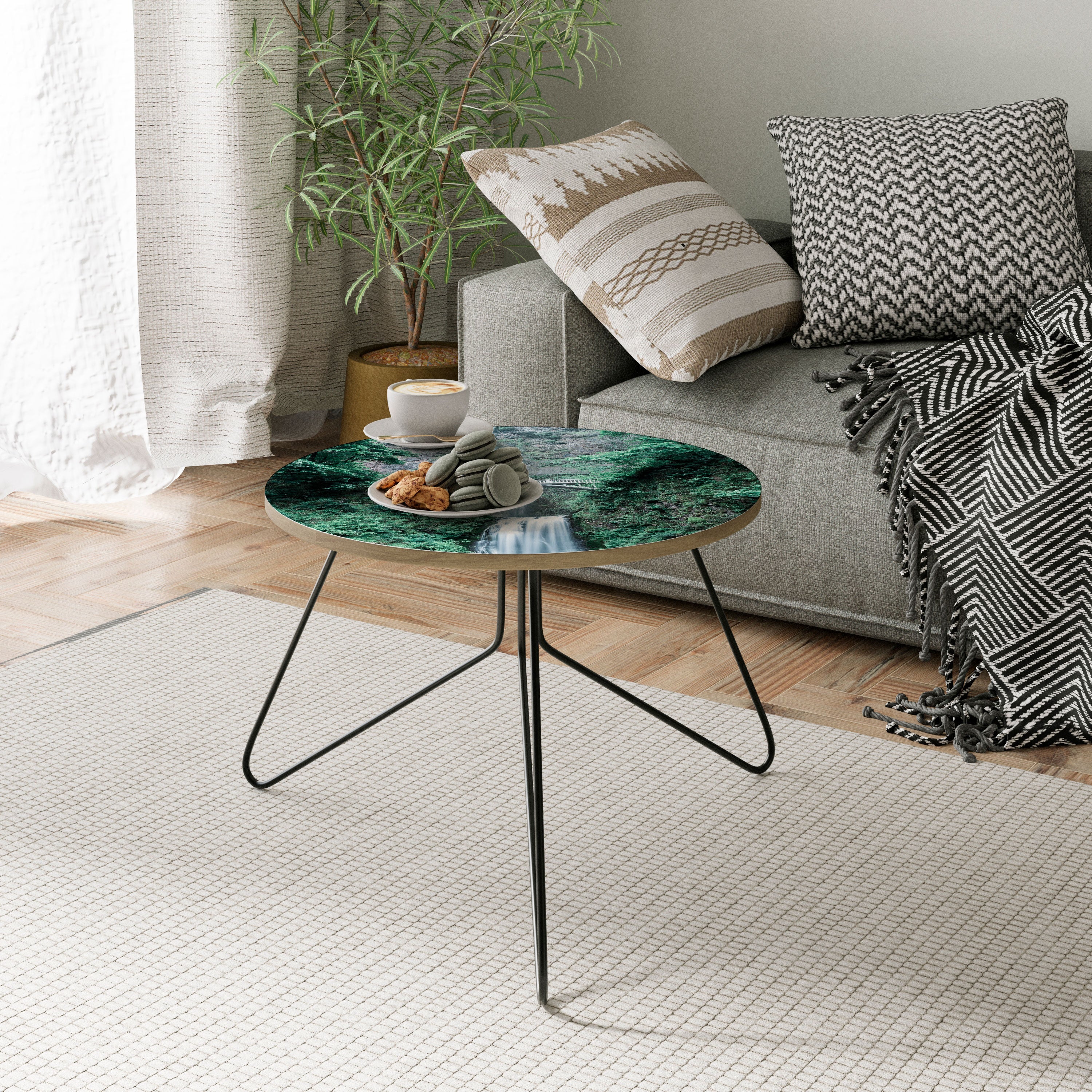 MYSTICAL WATERSCAPE BRIDGE Coffee Table