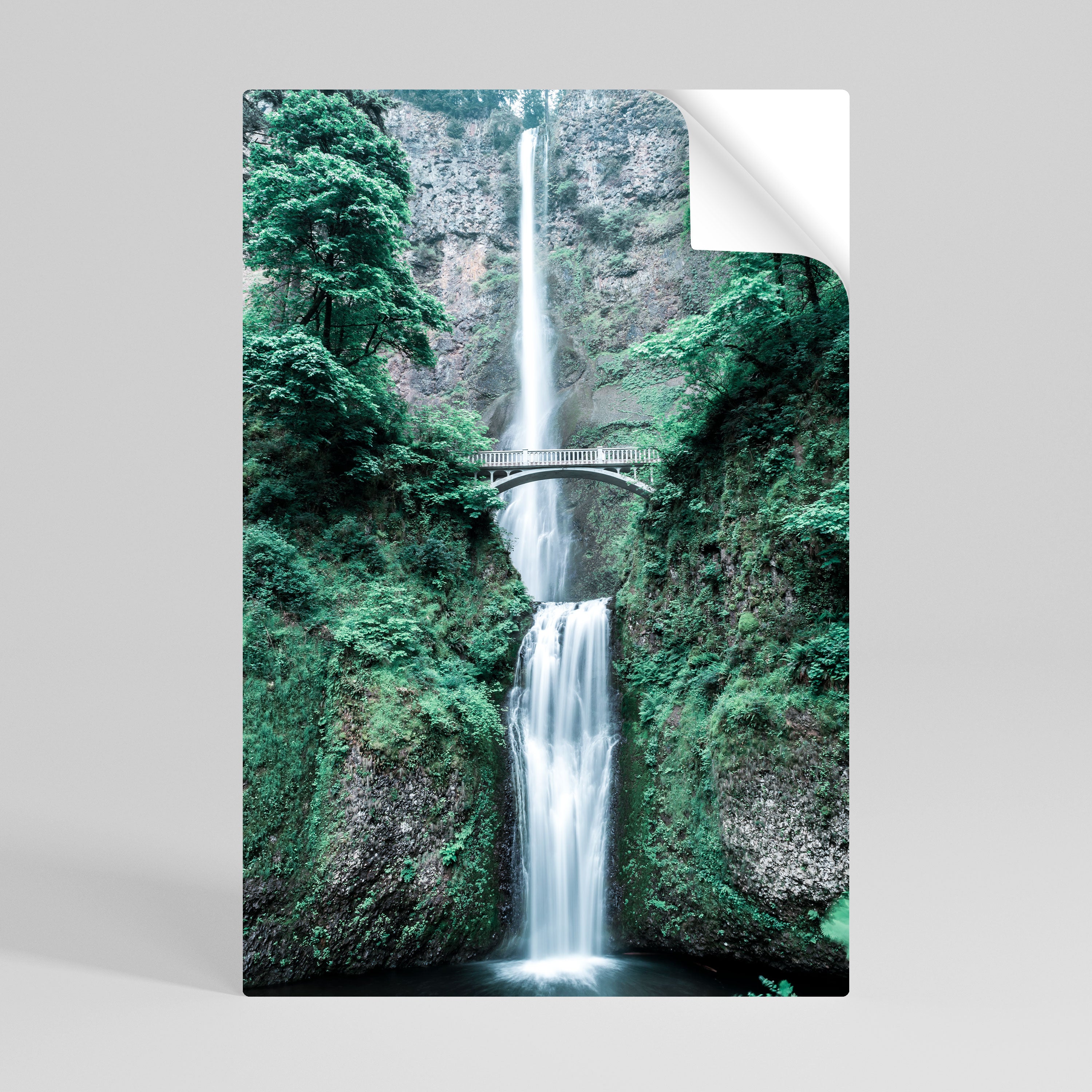 MYSTICAL WATERSCAPE BRIDGE Peel and Stick Vertical Poster