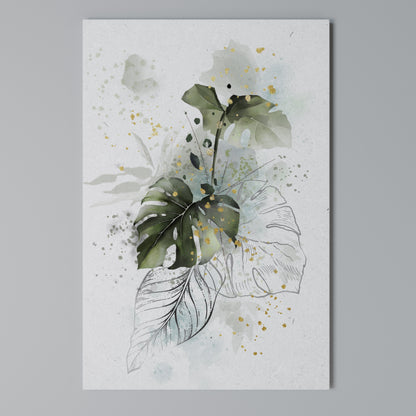 VIVID LEAF SYMPHONY Vertical Canvas Print