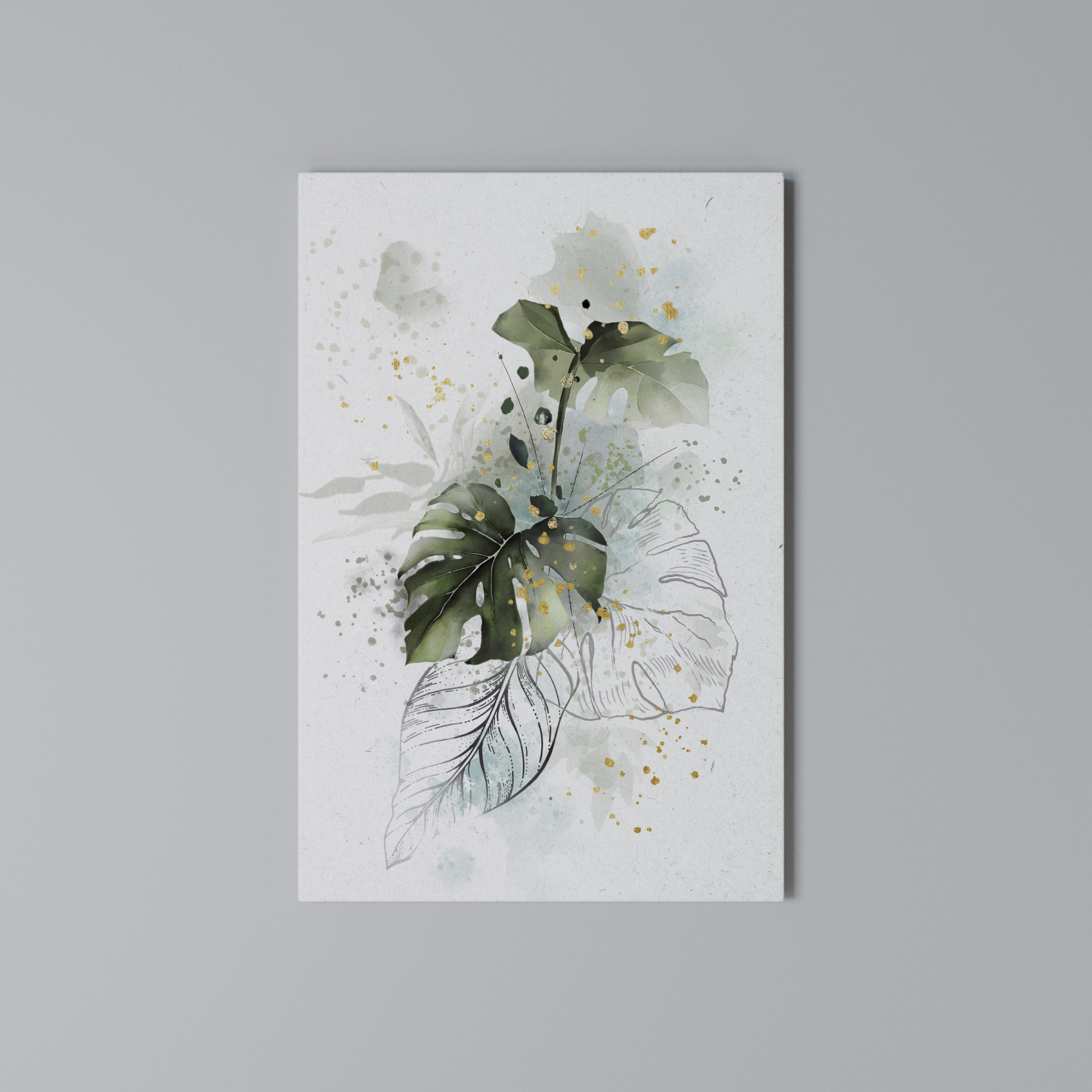 VIVID LEAF SYMPHONY Vertical Canvas Print
