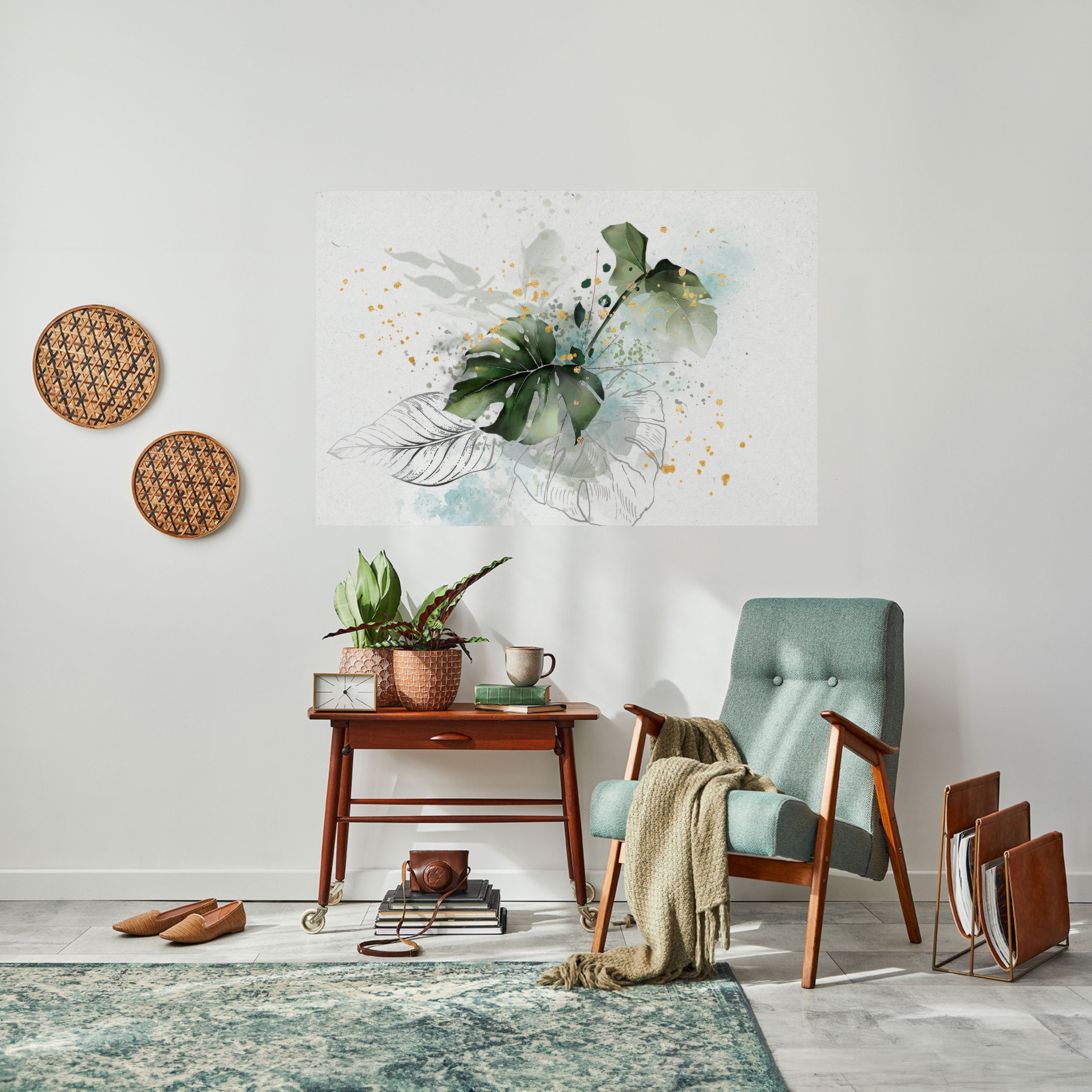 Affiche horizontale autocollante « SYMPHONIE DES FEUILLES VIVES »