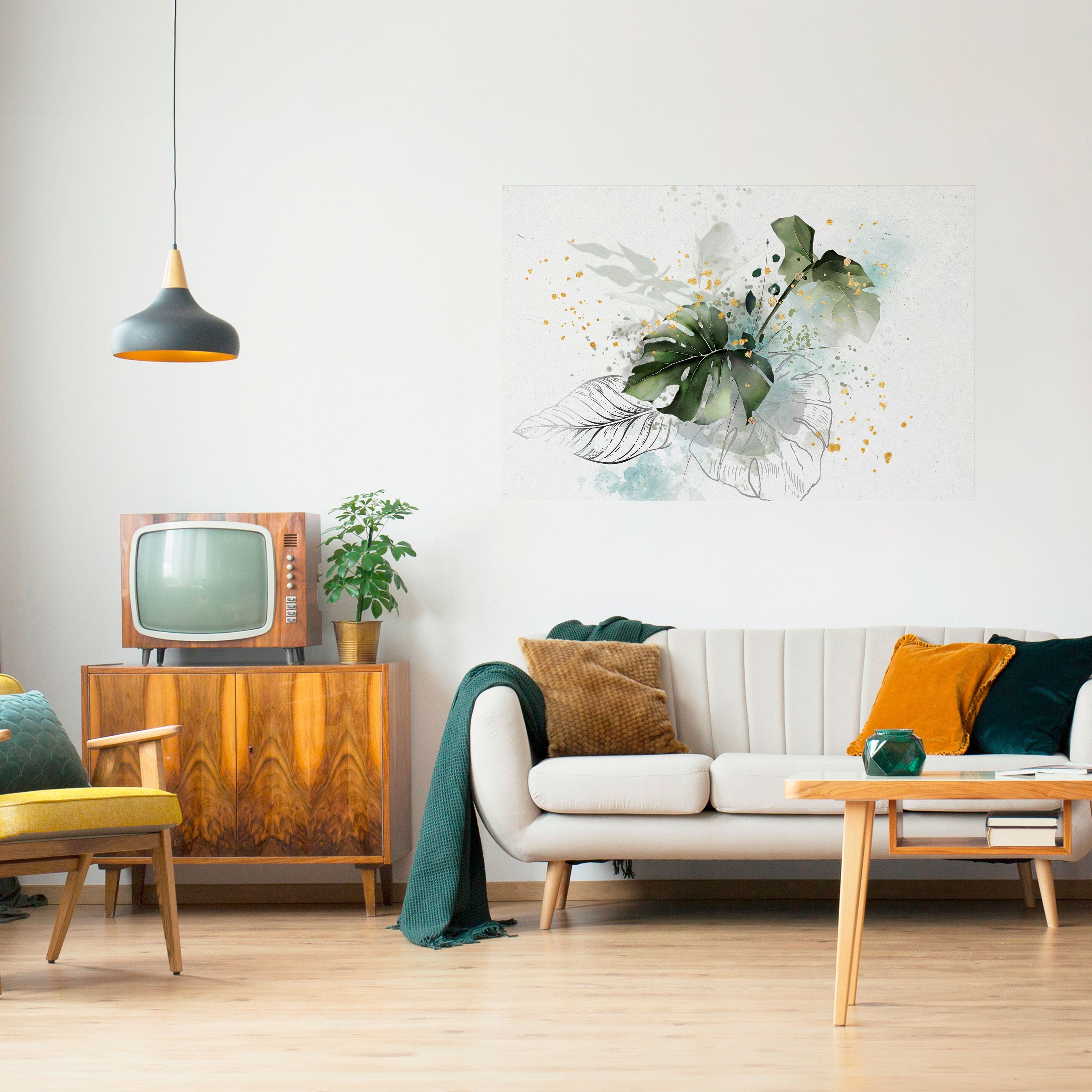 Affiche horizontale autocollante « SYMPHONIE DES FEUILLES VIVES »