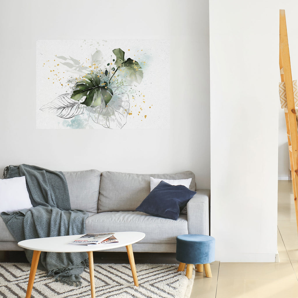 Affiche horizontale autocollante « SYMPHONIE DES FEUILLES VIVES »