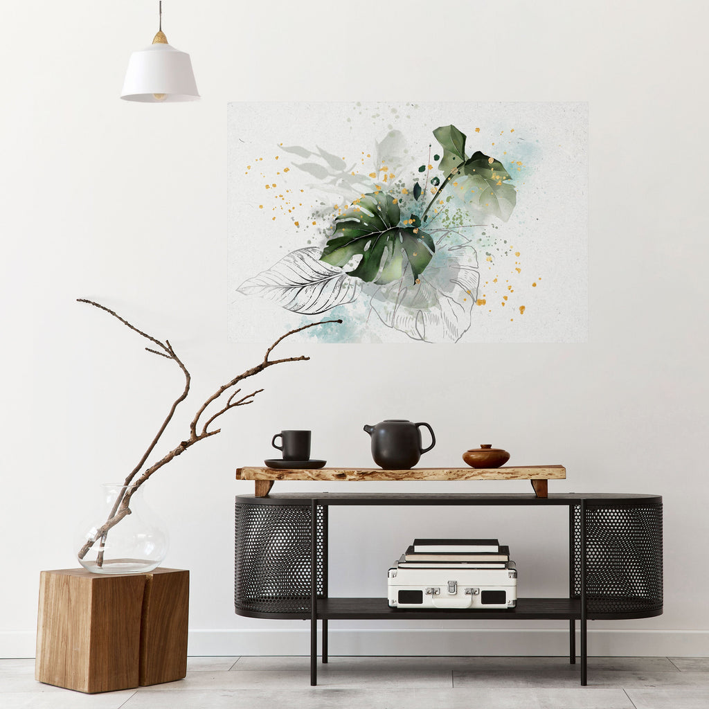 Affiche horizontale autocollante « SYMPHONIE DES FEUILLES VIVES »