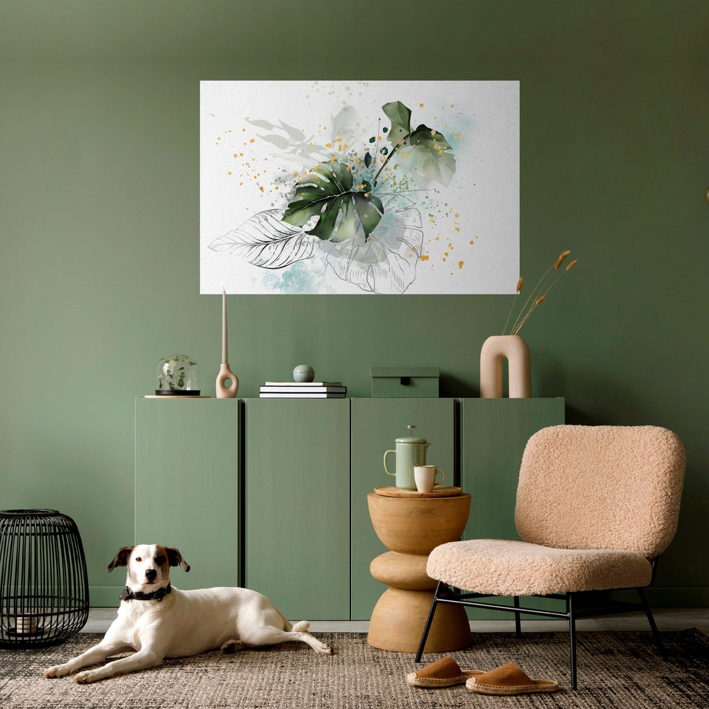 Affiche horizontale autocollante « SYMPHONIE DES FEUILLES VIVES »