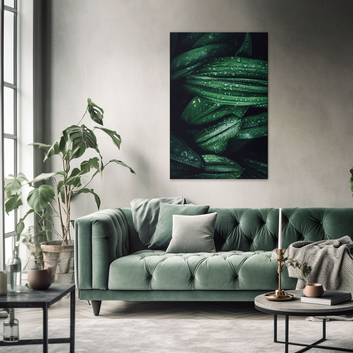 LUSH DROPLET DANCE Vertical Canvas Print