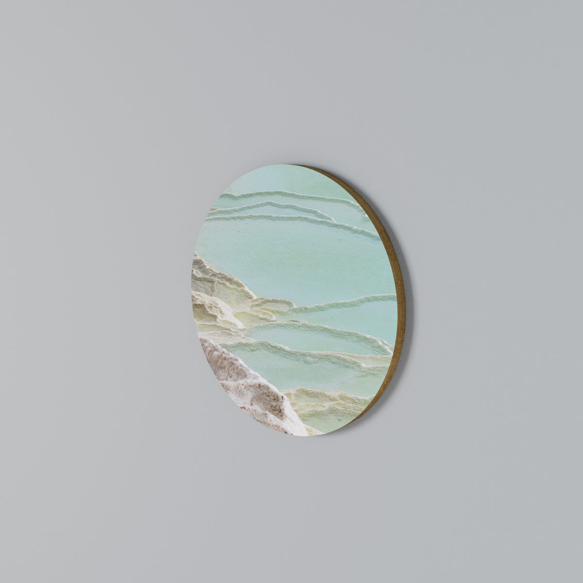 AQUAMARINE WHISPERS Round Wall Art