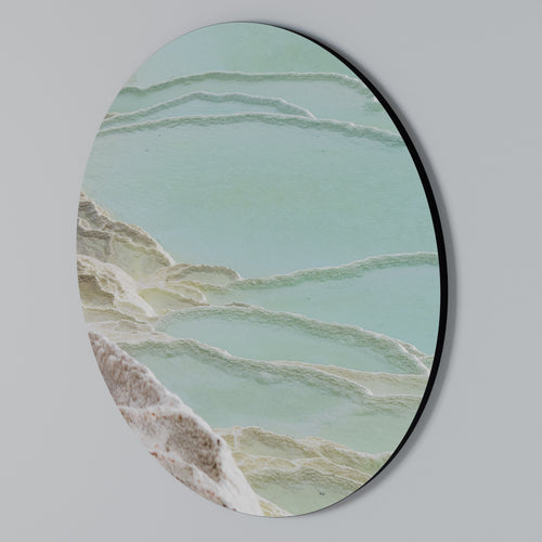 AQUAMARINE WHISPERS Round Wall Art