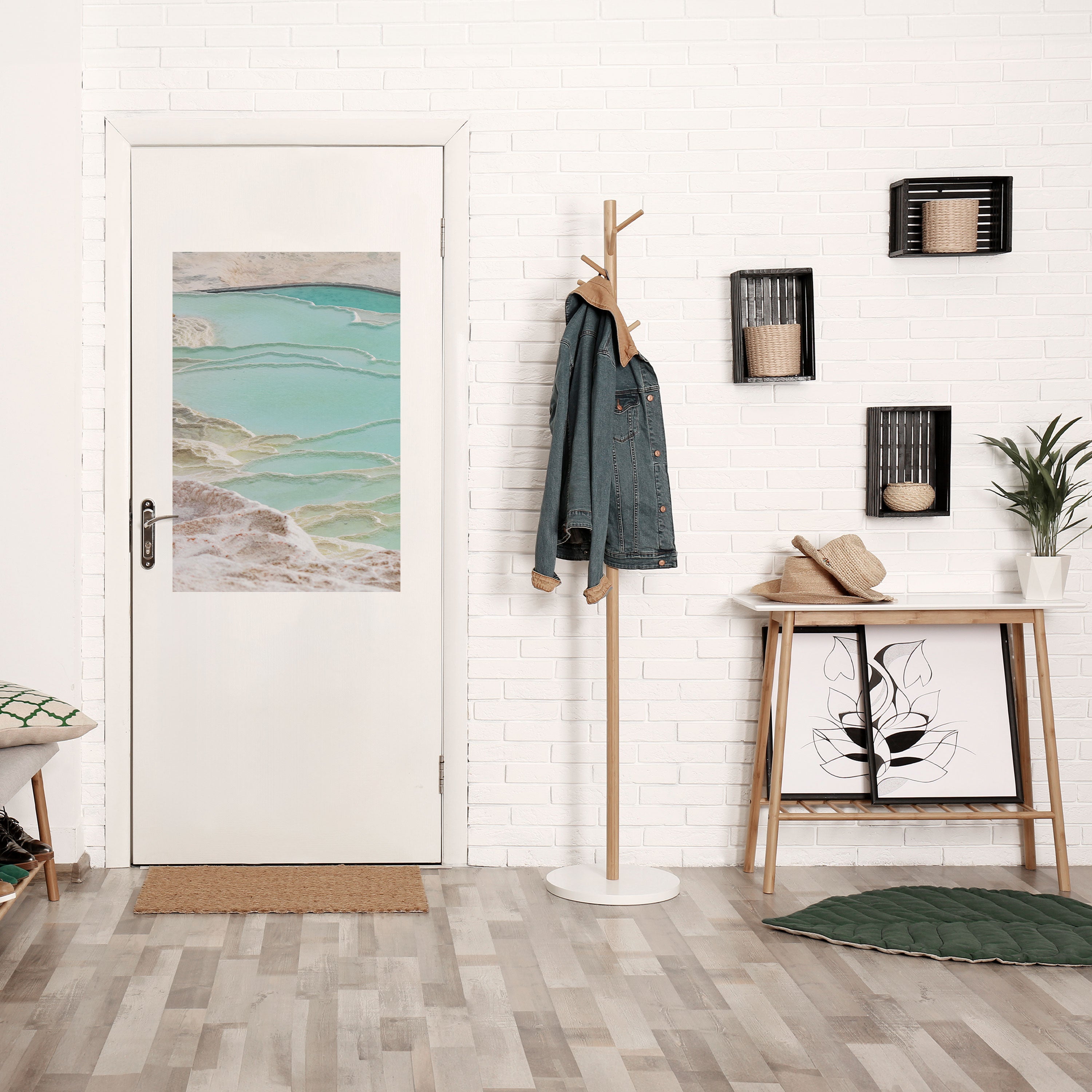 Affiche verticale autocollante « AQUAMARINE WHISPERS »