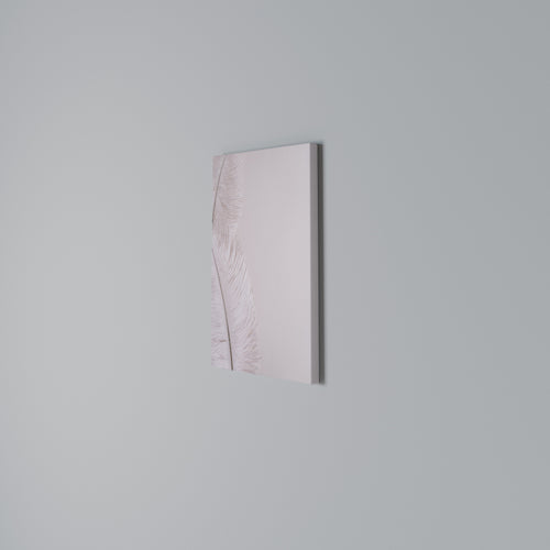 WHISPERING PINK FEATHERS Vertical Canvas Print