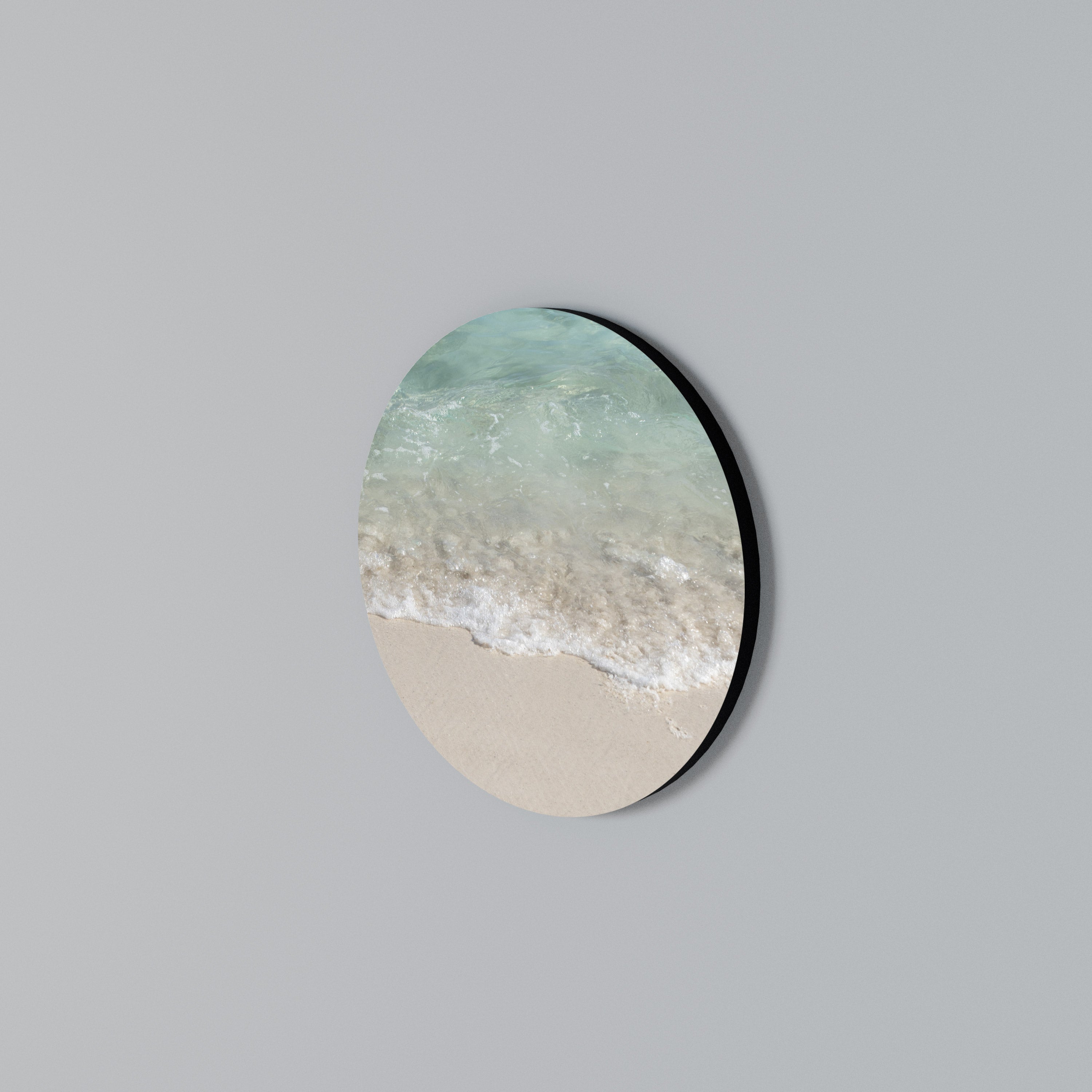 SERENITY BY THE SHORE Round Wall Art