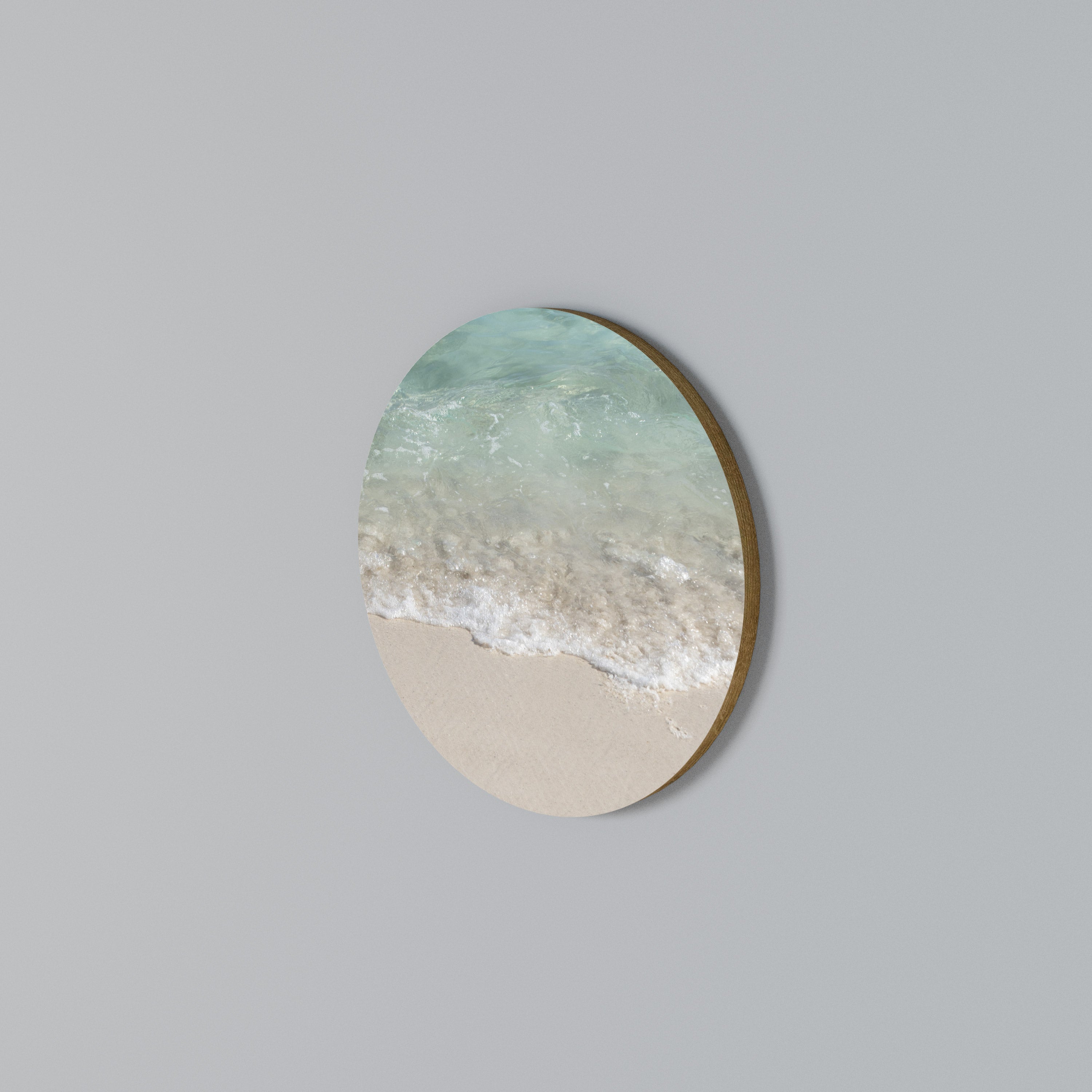 SERENITY BY THE SHORE Round Wall Art