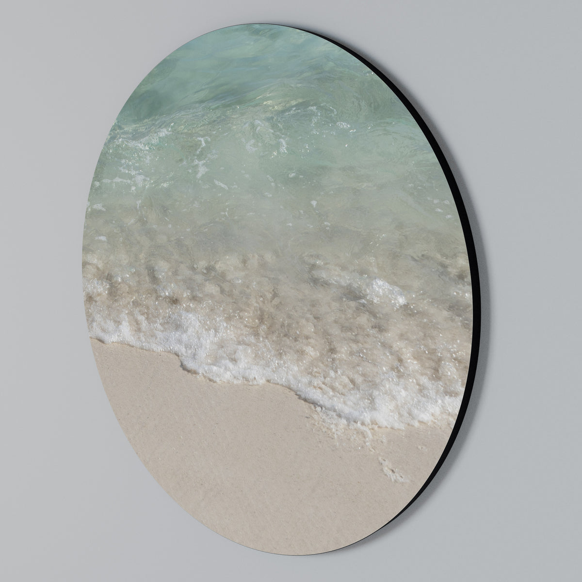 SERENITY BY THE SHORE Round Wall Art