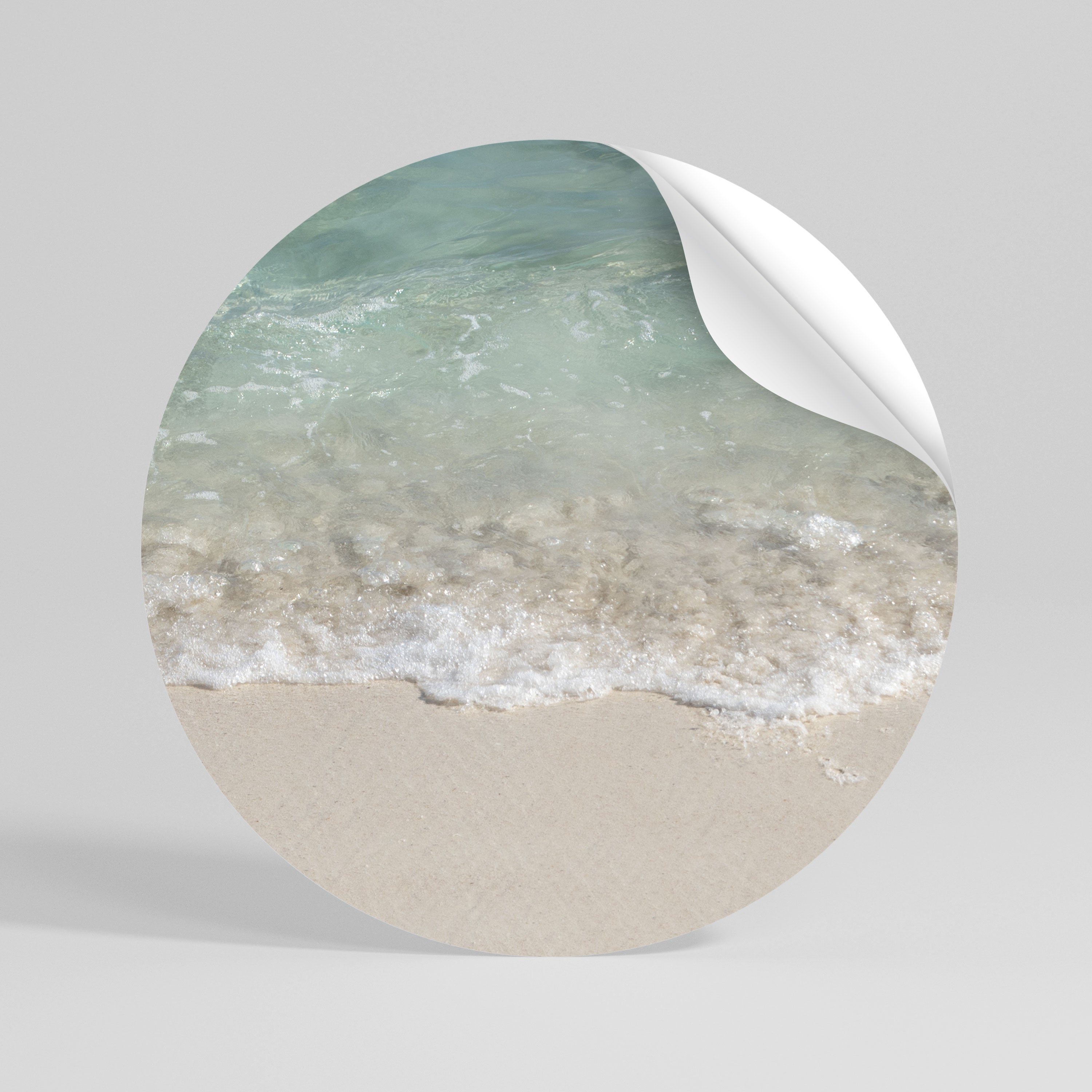 SERENITY BY THE SHORE Peel and Stick Round Sticker