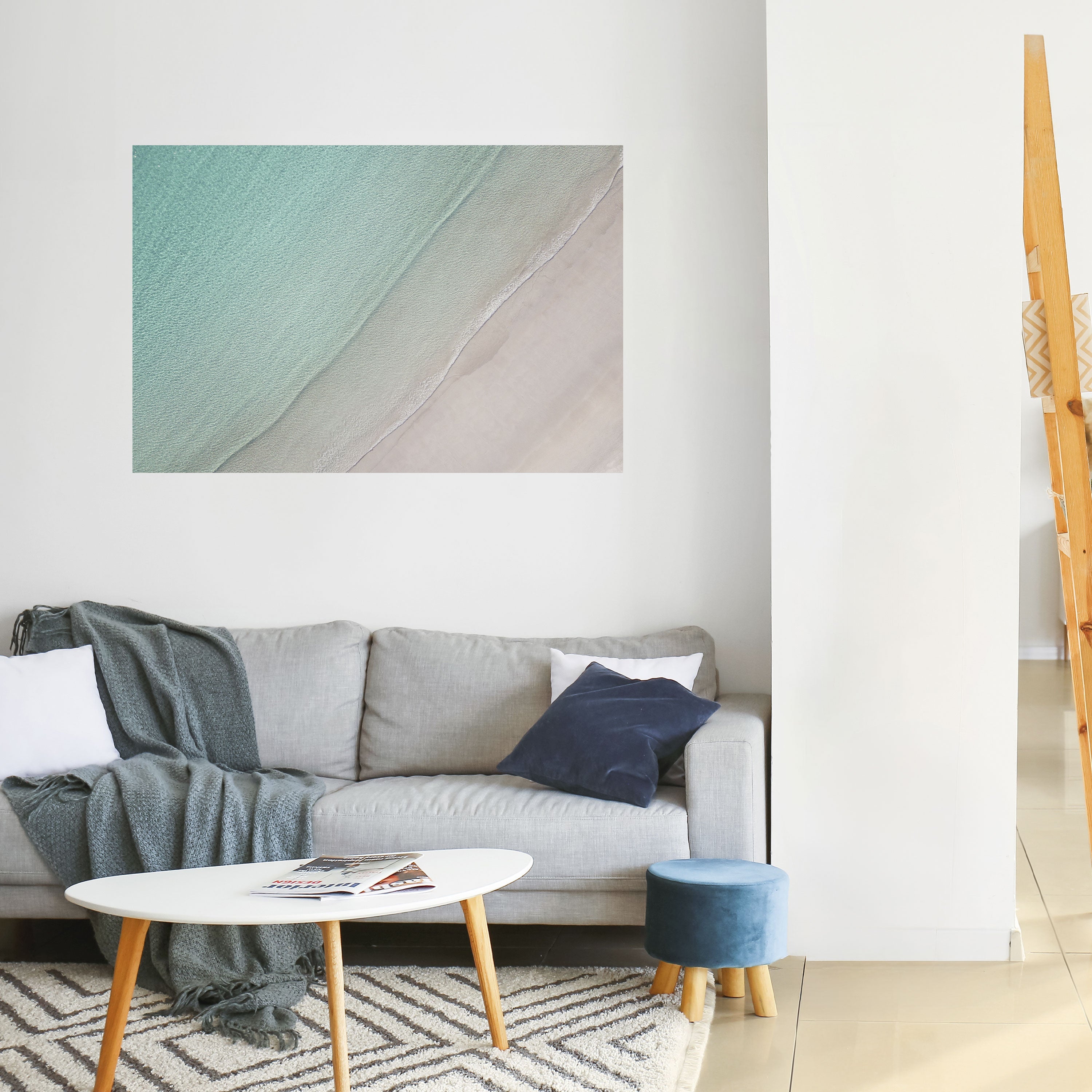 Affiche horizontale autocollante « COASTAL CALM ARTISTRY »