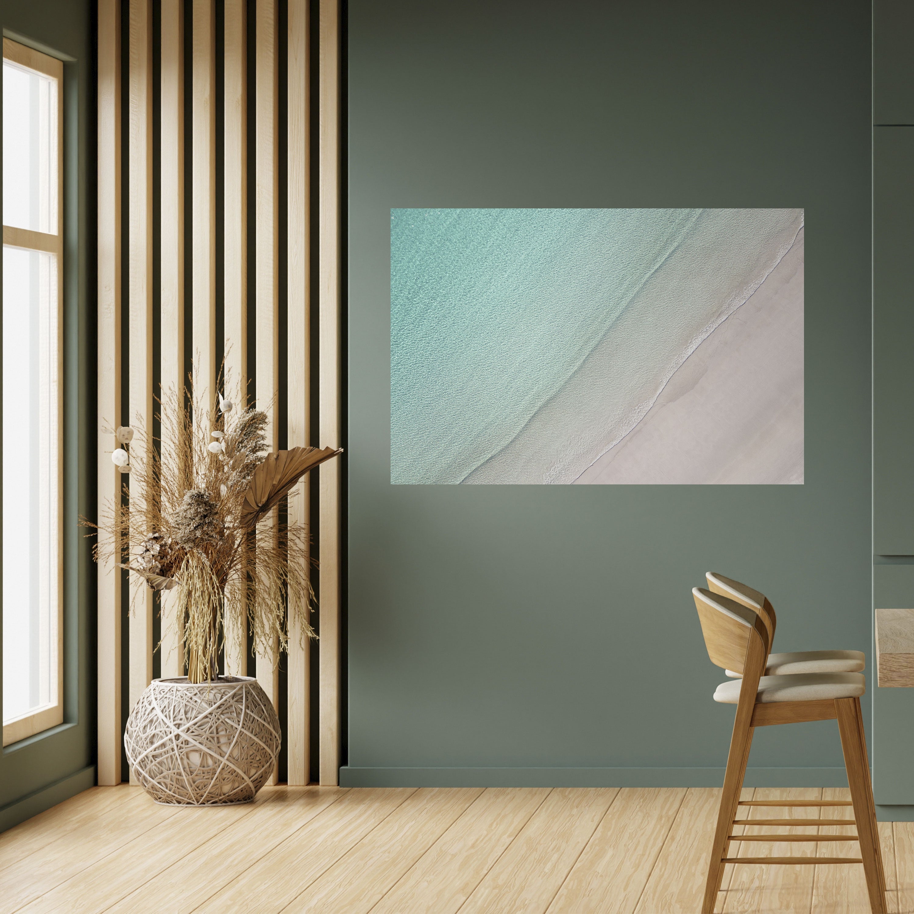 Affiche horizontale autocollante « COASTAL CALM ARTISTRY »