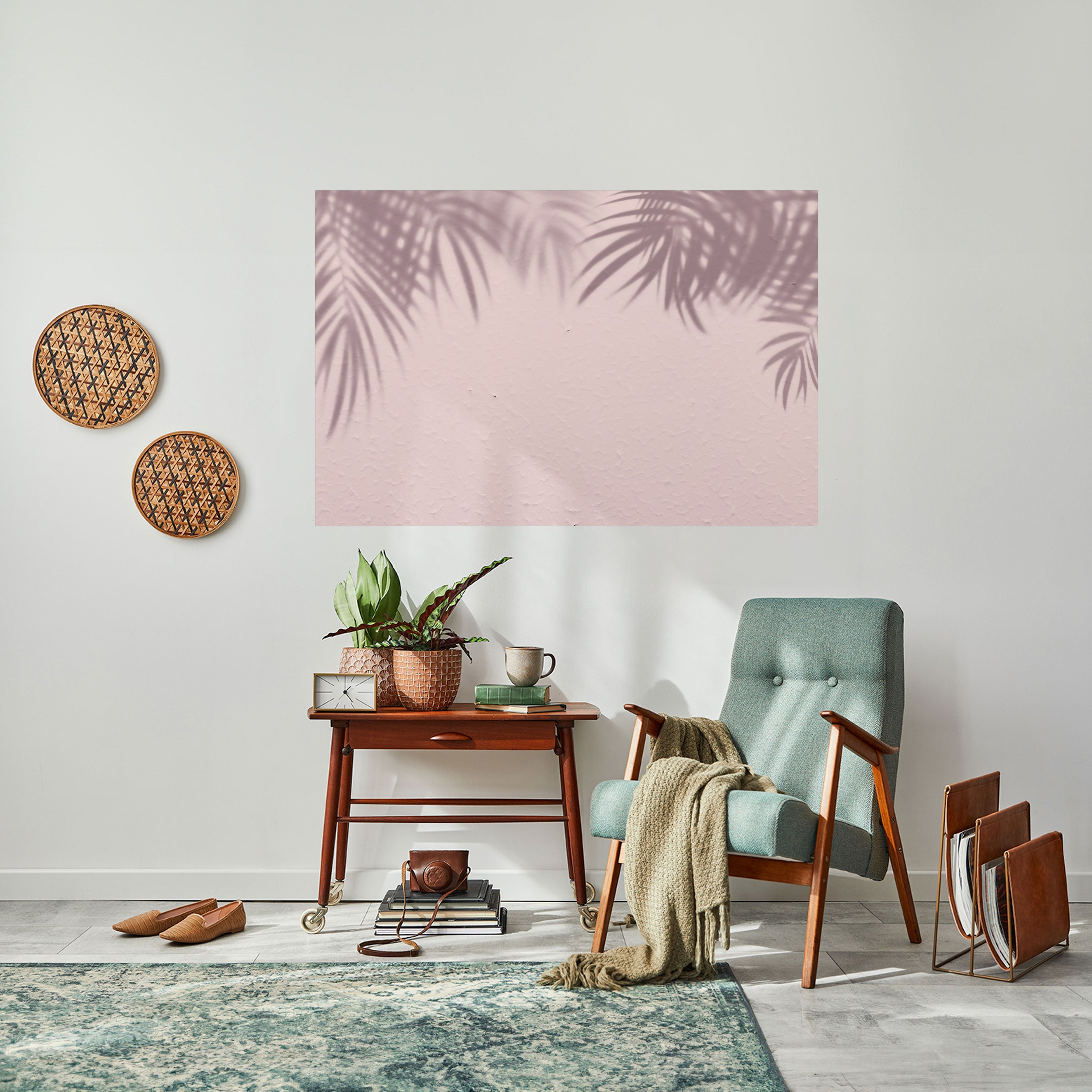 Affiche horizontale autocollante Palm Shadows Dance