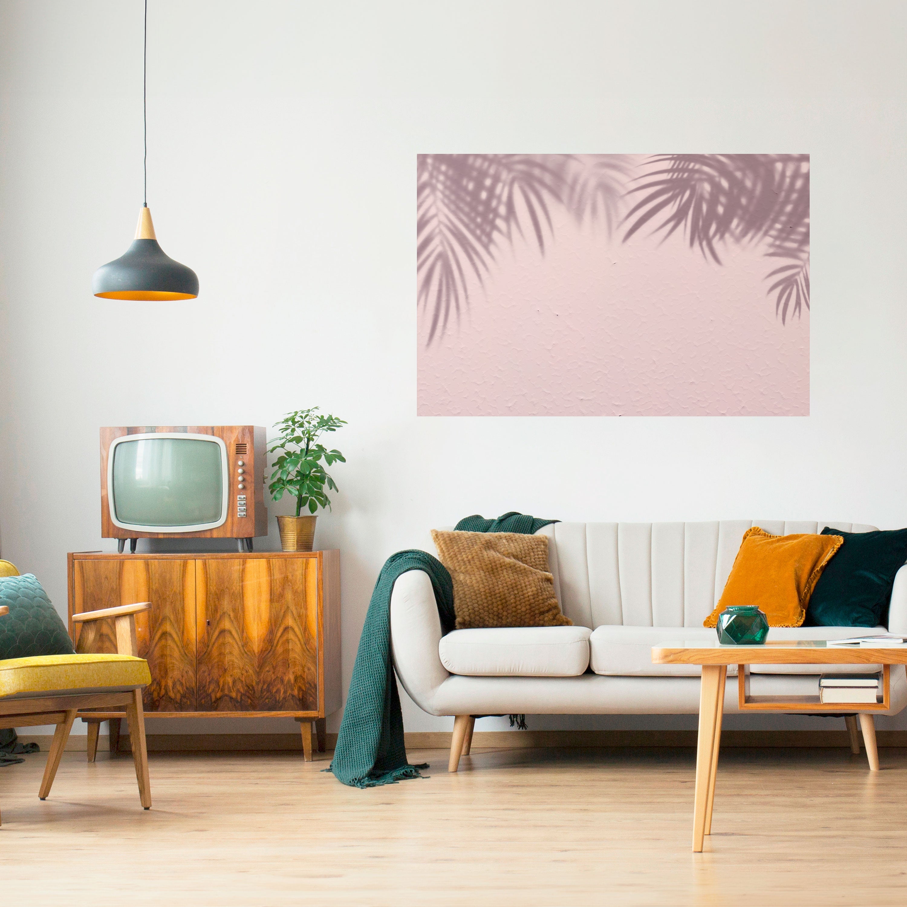 Affiche horizontale autocollante Palm Shadows Dance